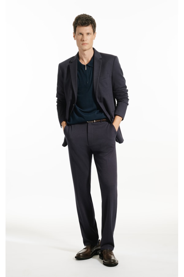 Polo Ml Tricot Ziper Politech Dark Navy