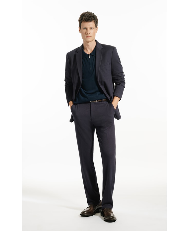 Polo Ml Tricot Ziper Politech Dark Navy