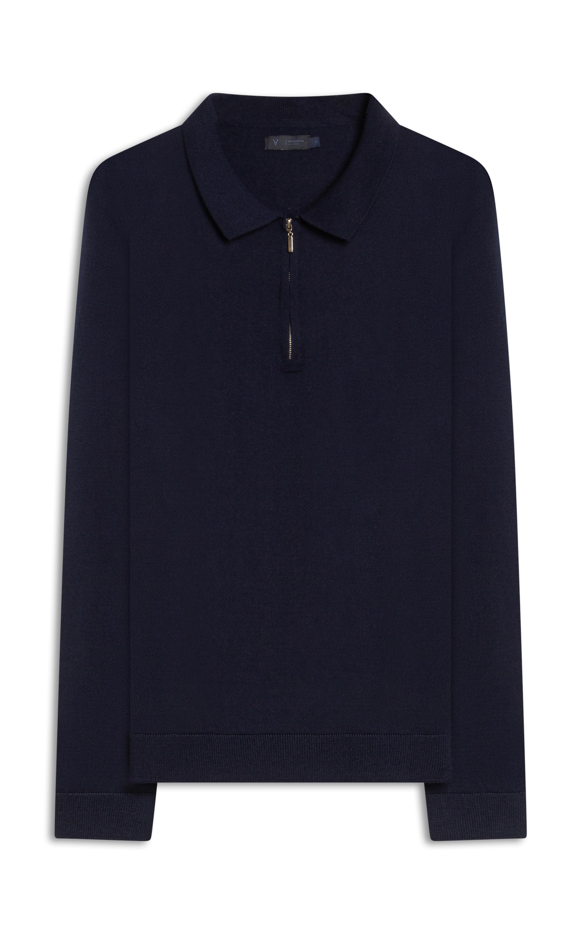 Polo Ml Tricot Ziper Politech Dark Navy