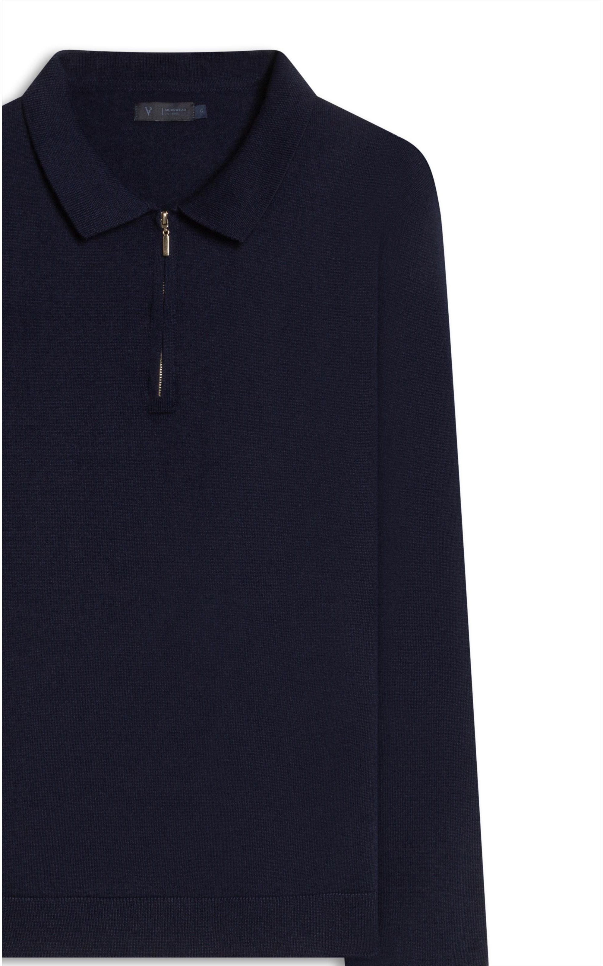 Polo Ml Tricot Ziper Politech Dark Navy