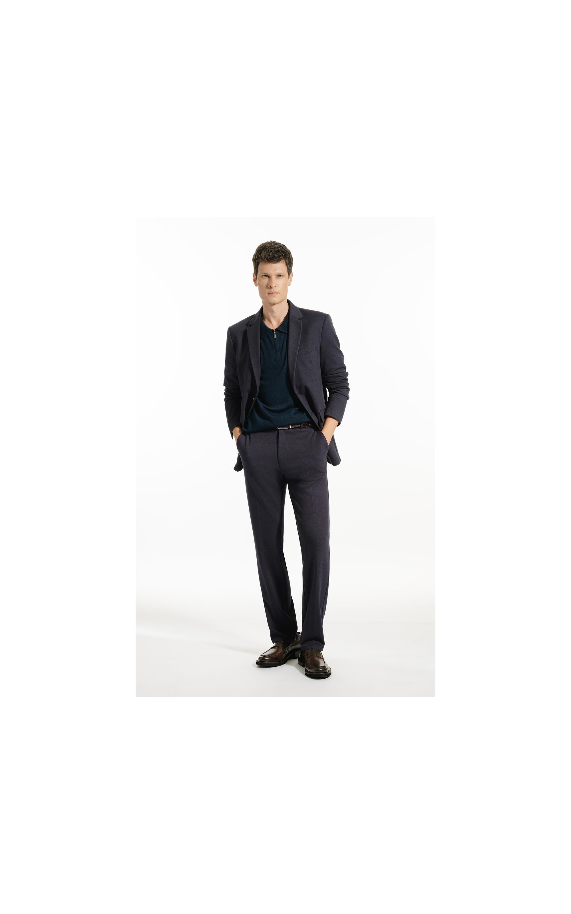 Polo Ml Tricot Ziper Politech Dark Navy