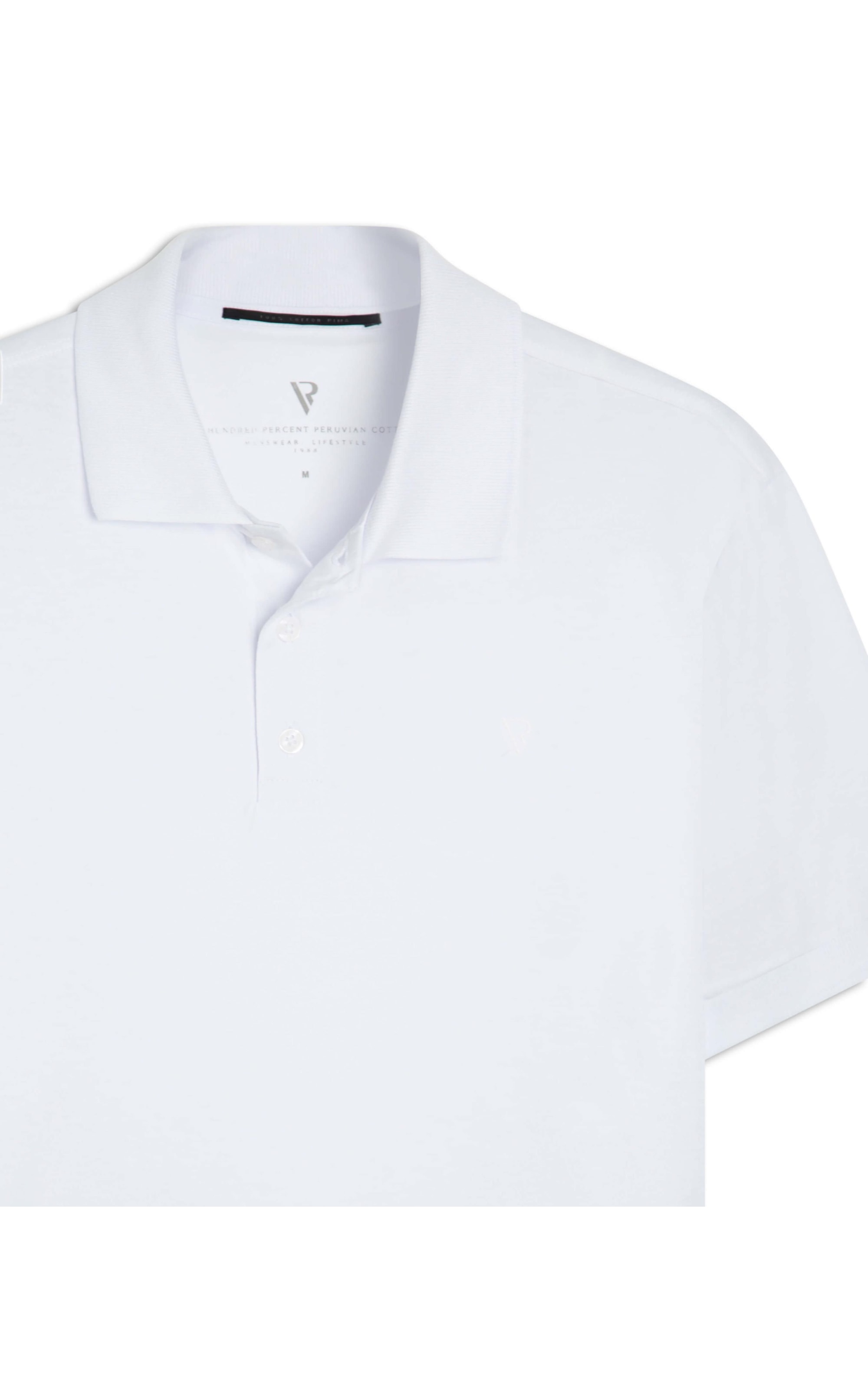 Polo Pima Básica Branco