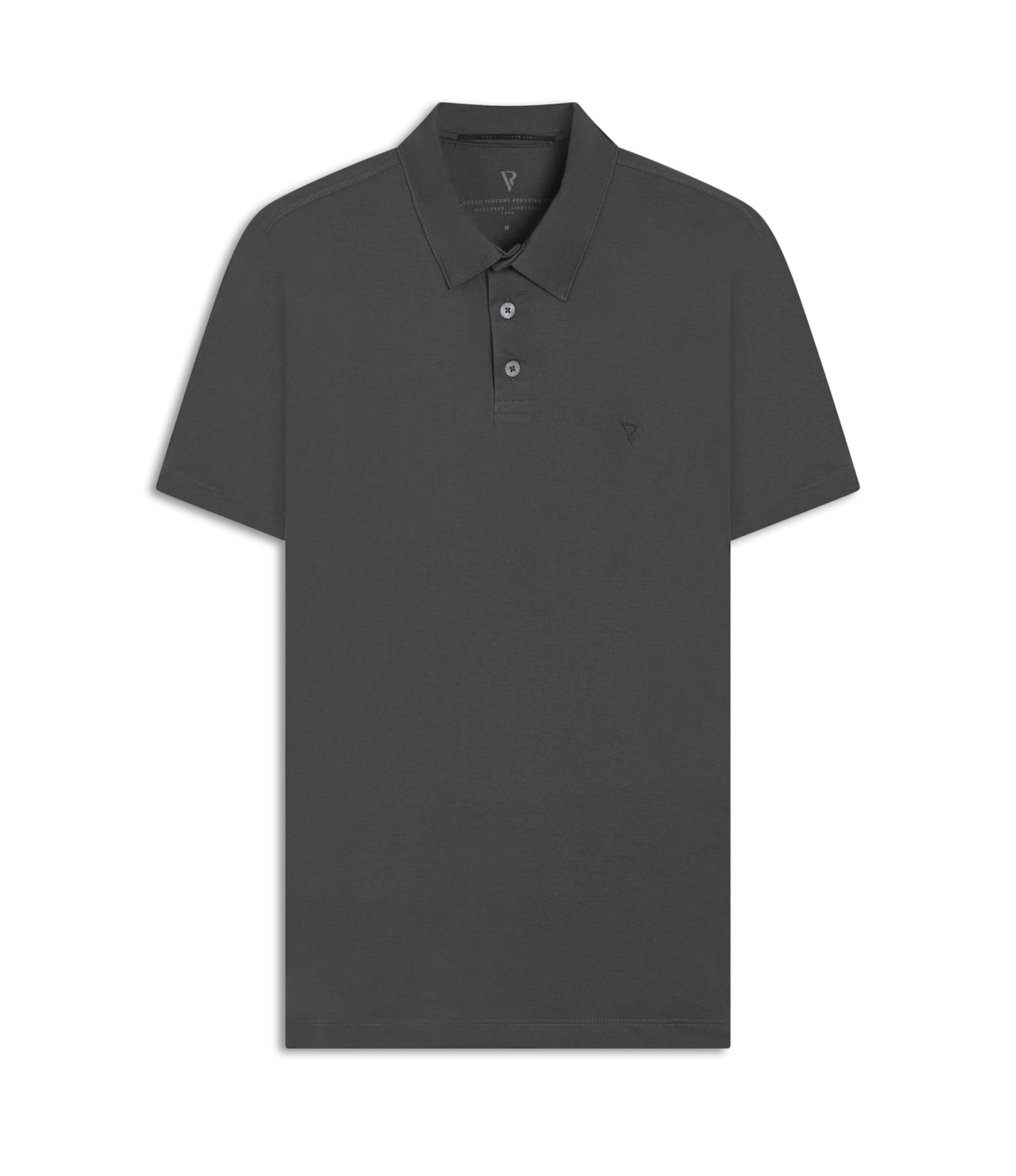 Polo Pima Básica Chumbo