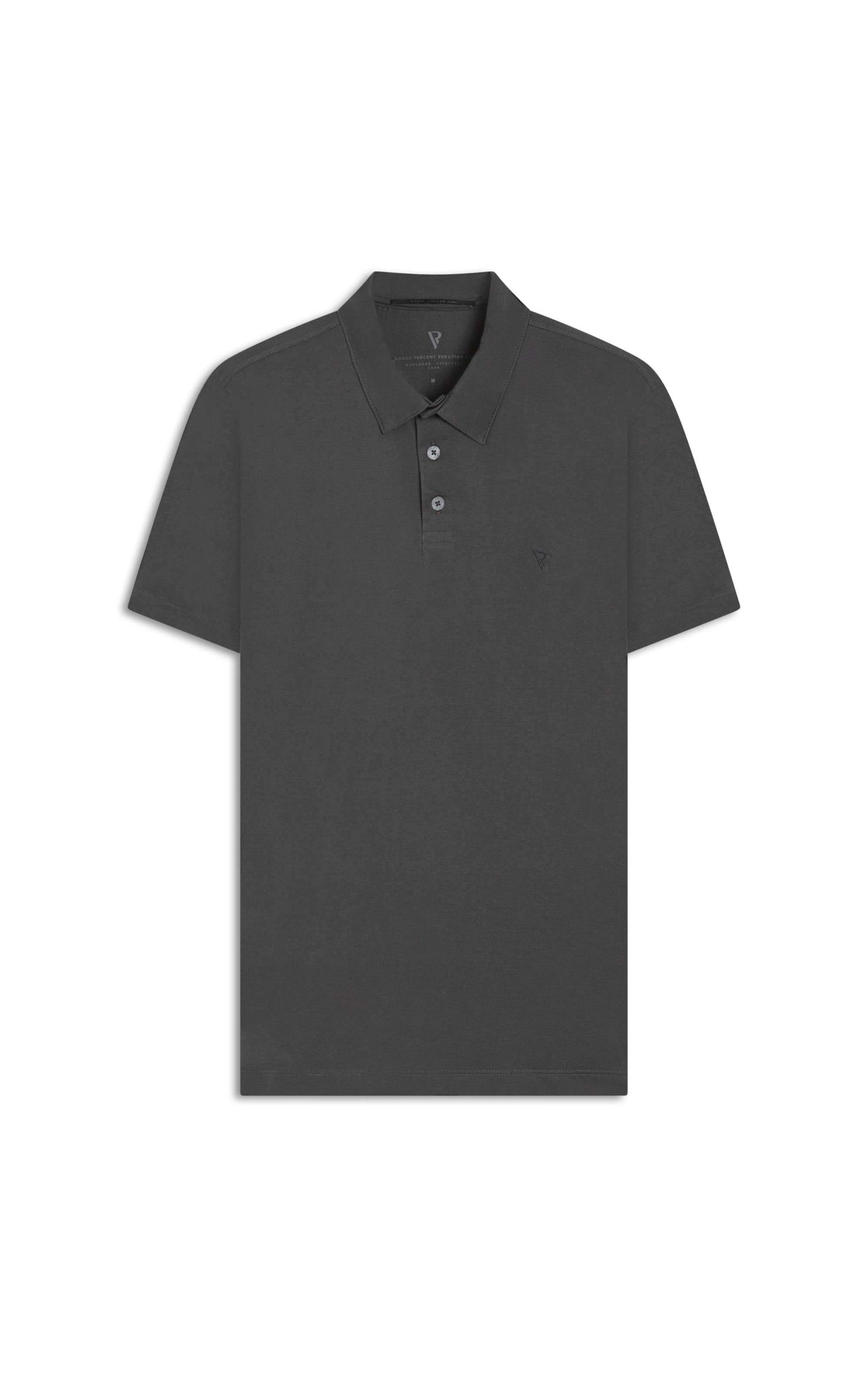 Polo Pima Básica Chumbo