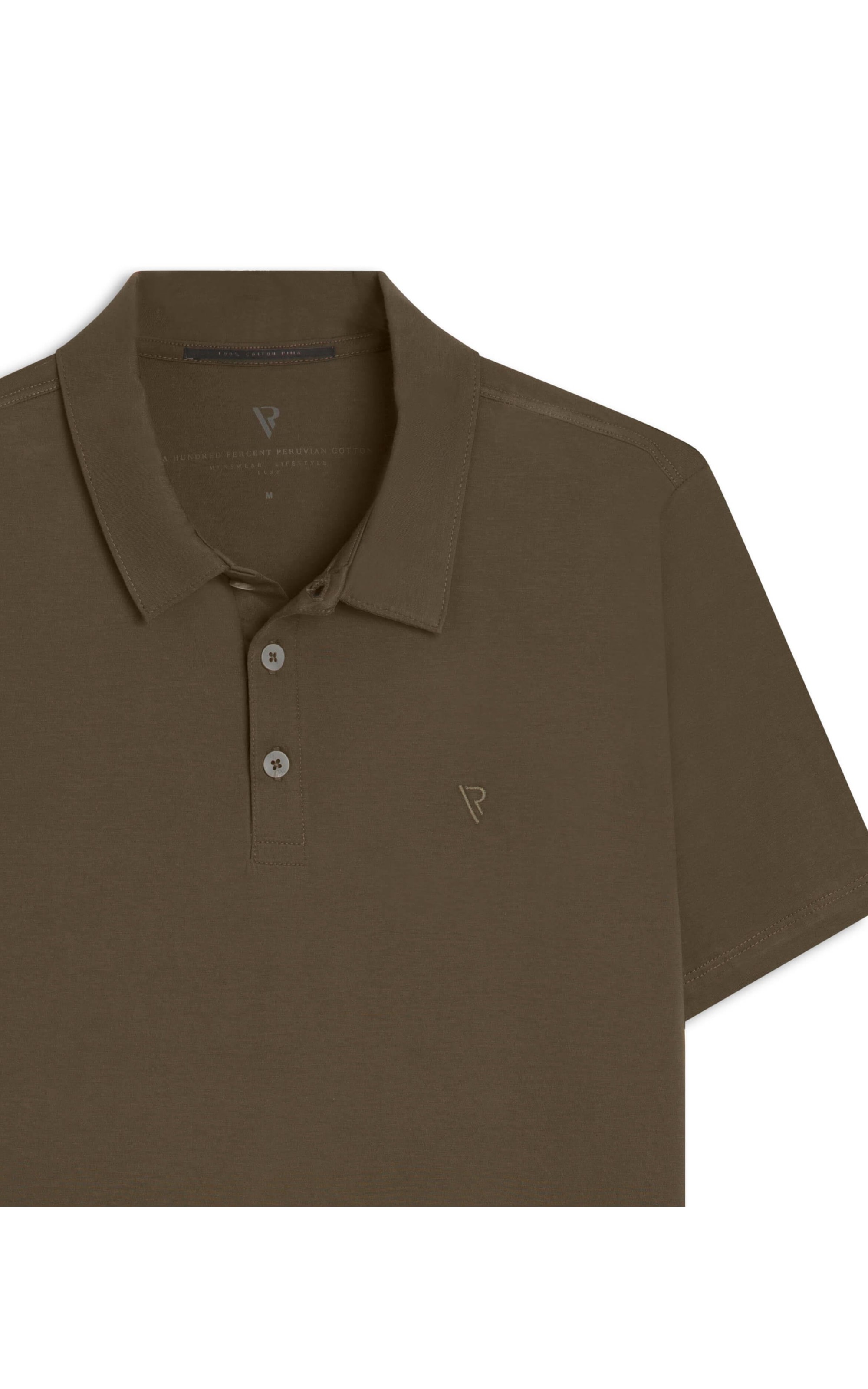 Polo Pima Básica Tabaco