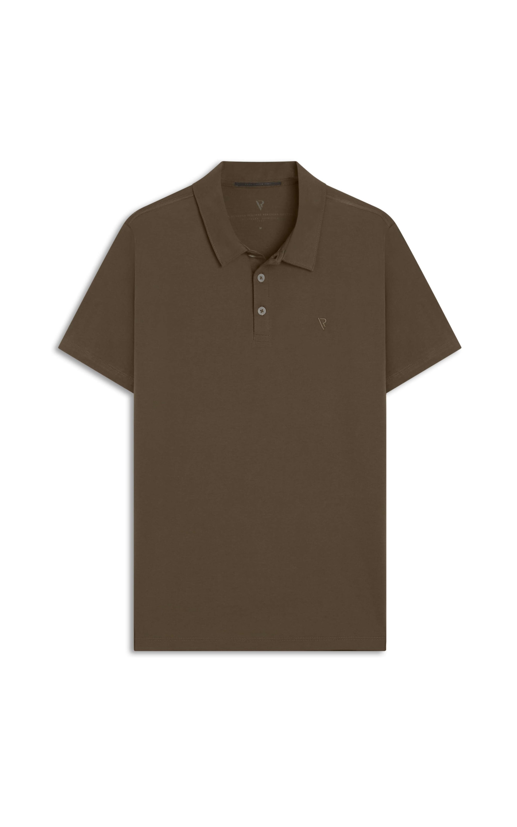 Polo Pima Básica Tabaco