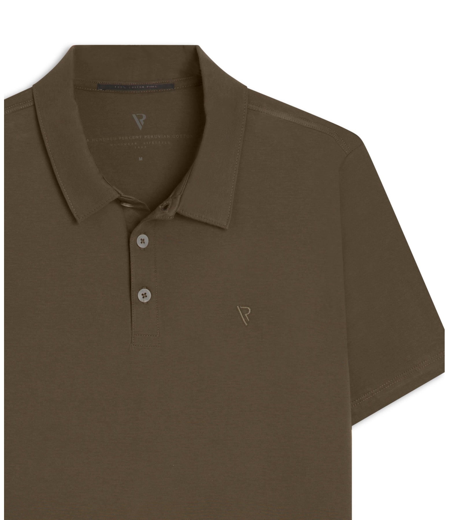 Polo Pima Básica Tabaco