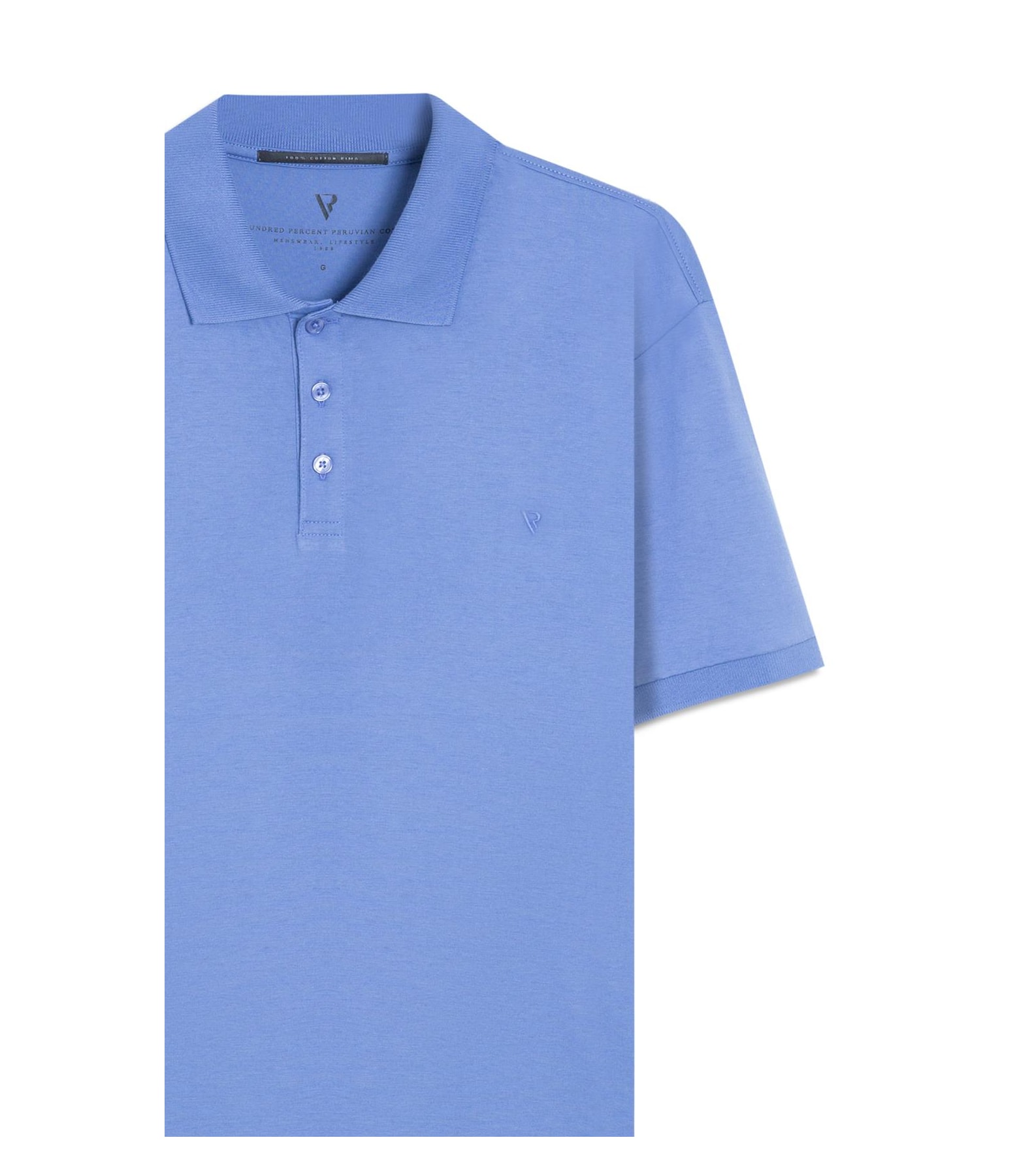 Polo Pima Cotton Azul Jeans