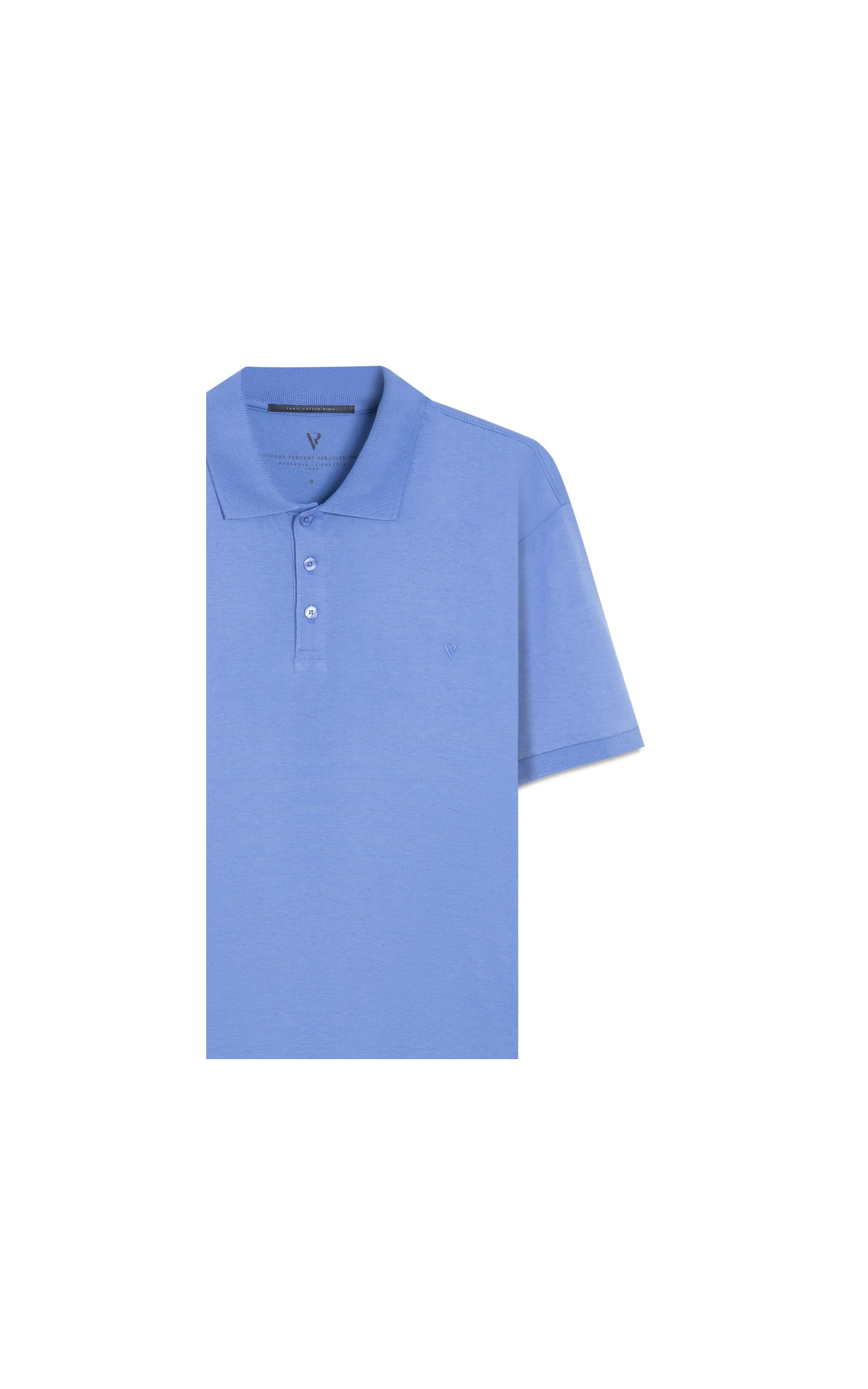Polo Pima Cotton Azul Jeans