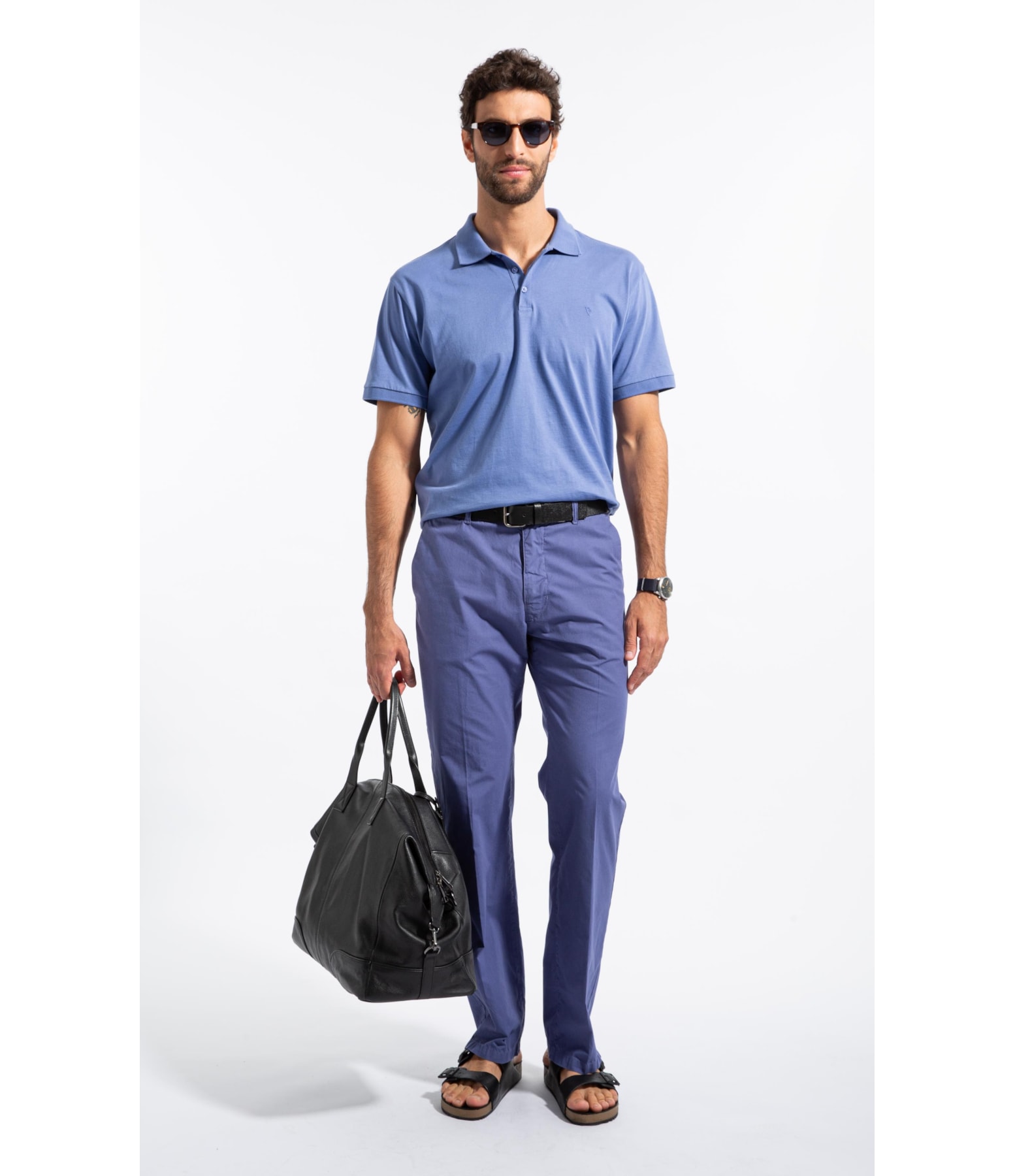 Polo Pima Cotton Azul Jeans