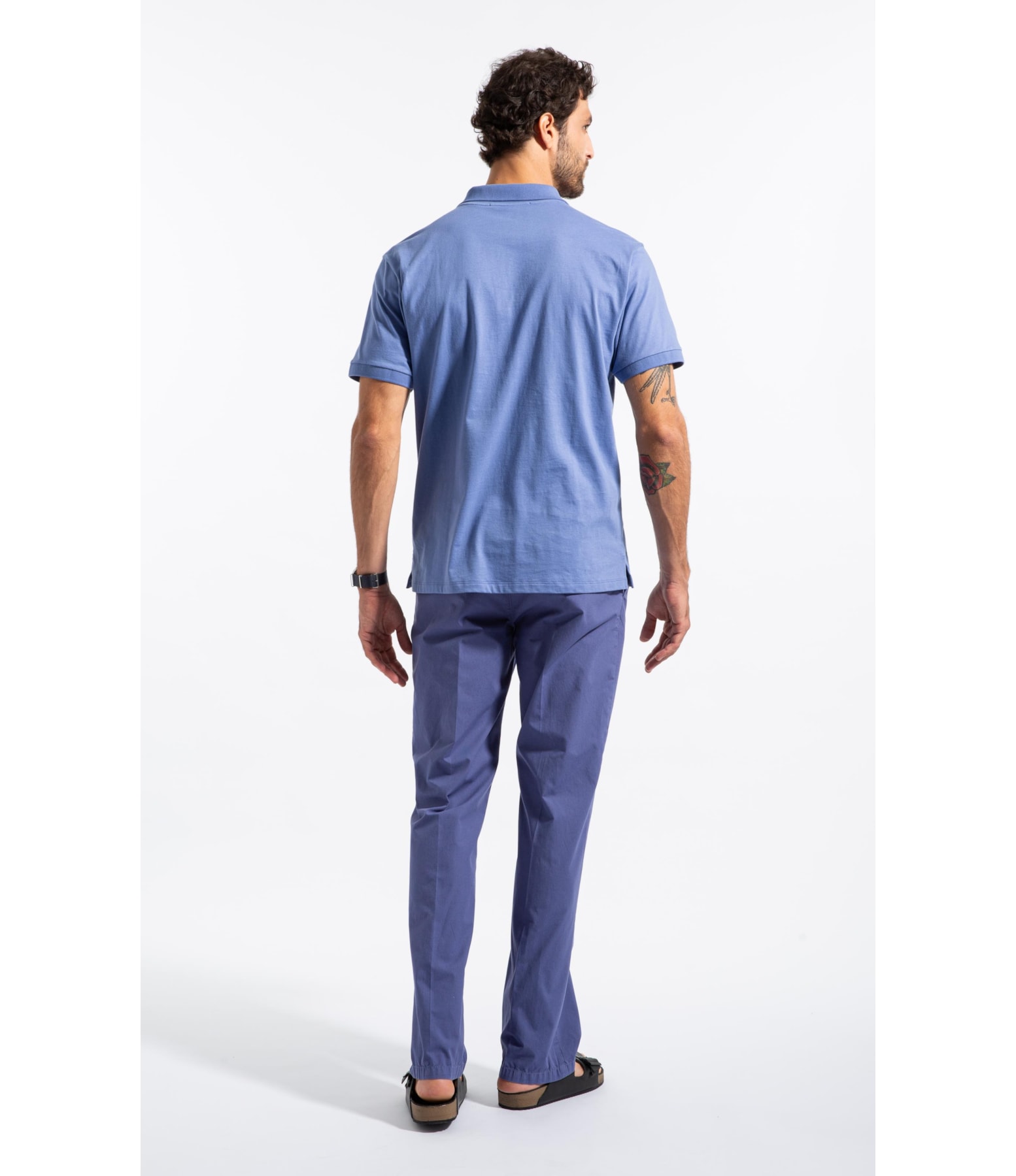 Polo Pima Cotton Azul Jeans