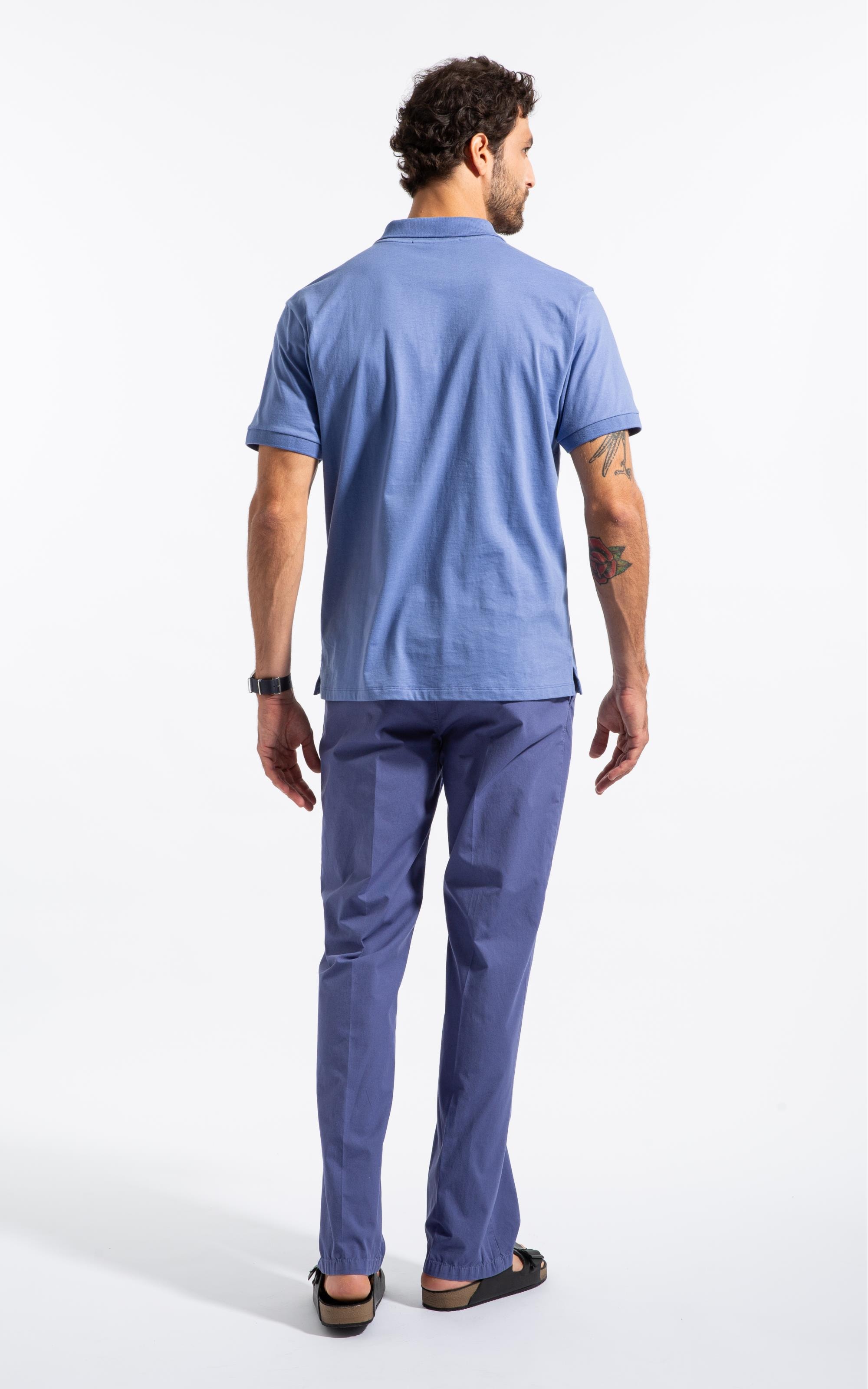 Polo Pima Cotton Azul Jeans