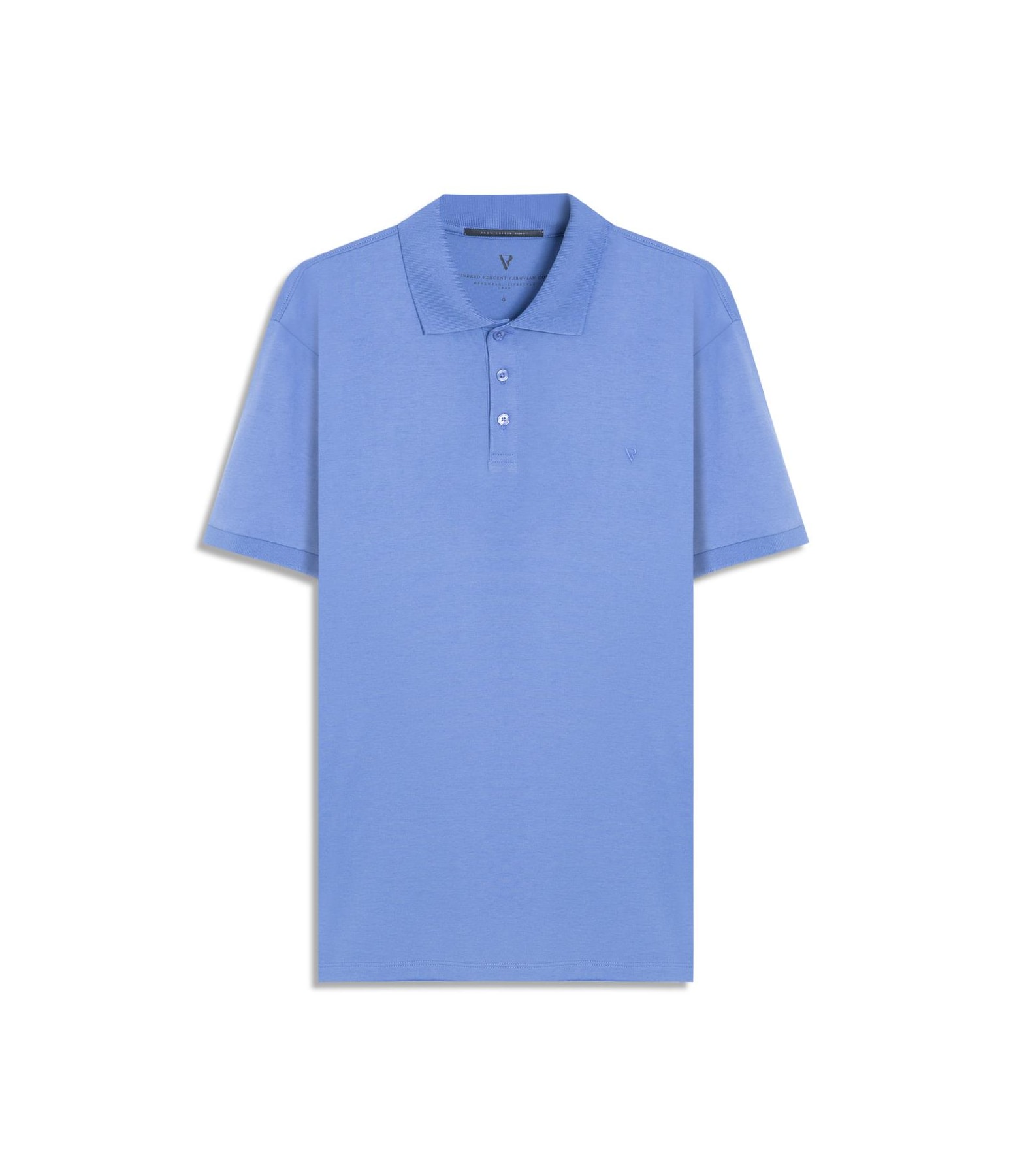Polo Pima Cotton Azul Jeans