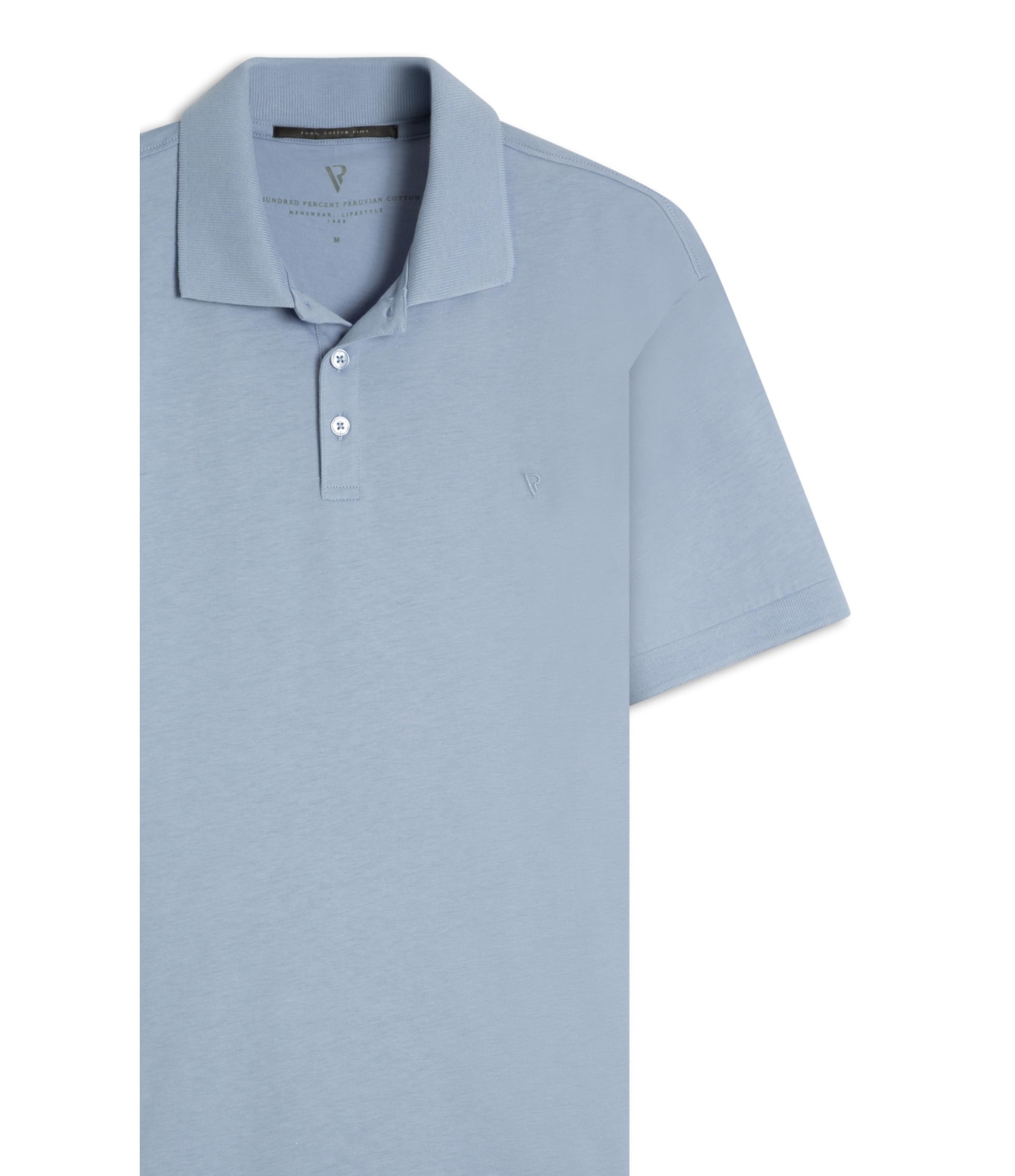 Polo Pima Cotton Azul Pervante