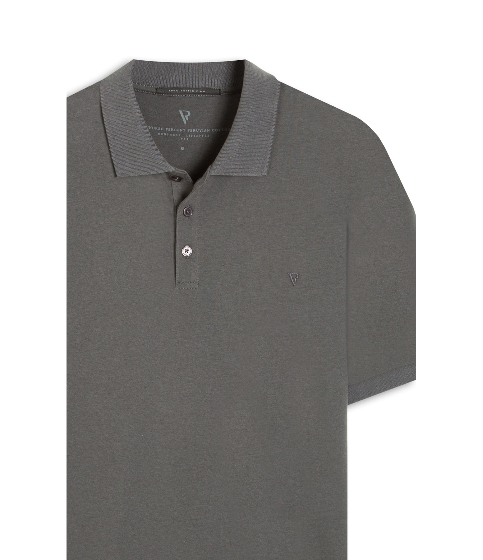 Polo Pima Cotton Grafite