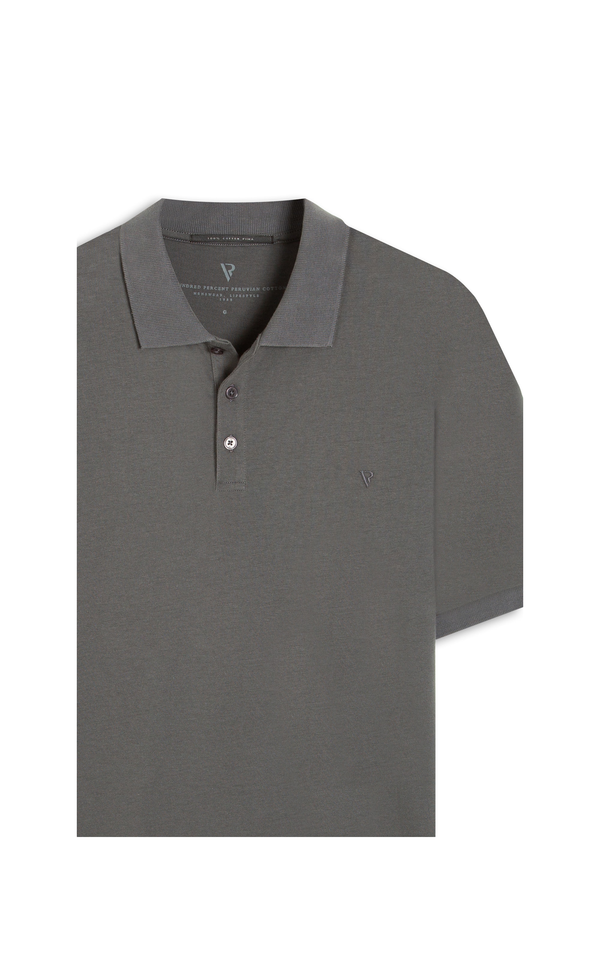 Polo Pima Cotton Grafite