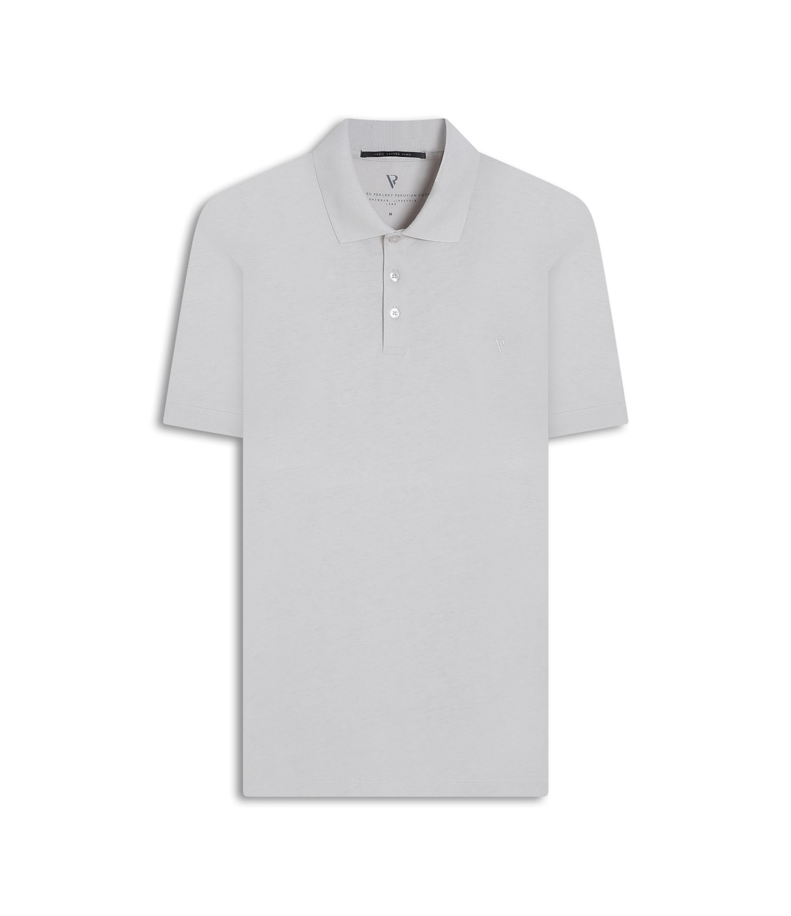 Polo Pima Cotton Prata