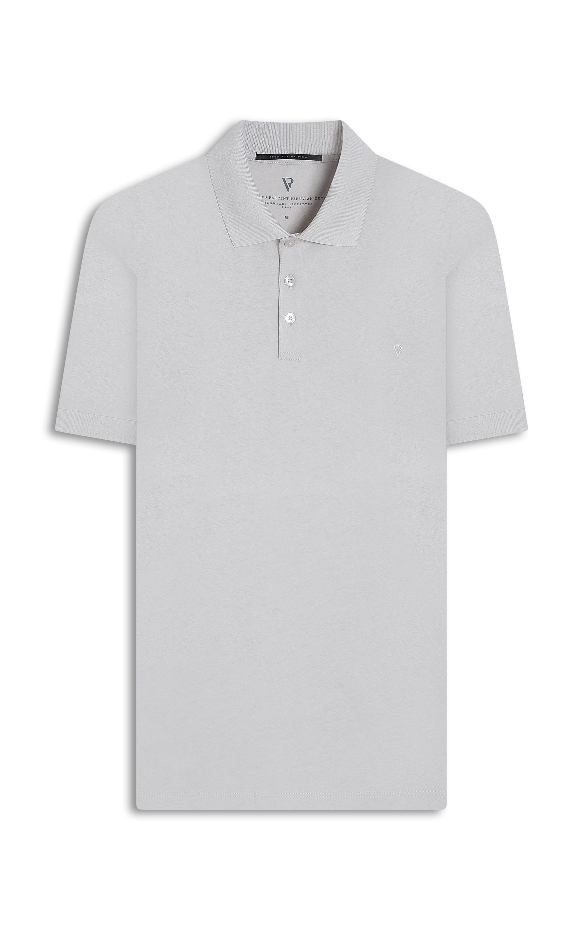 Polo Pima Cotton Prata