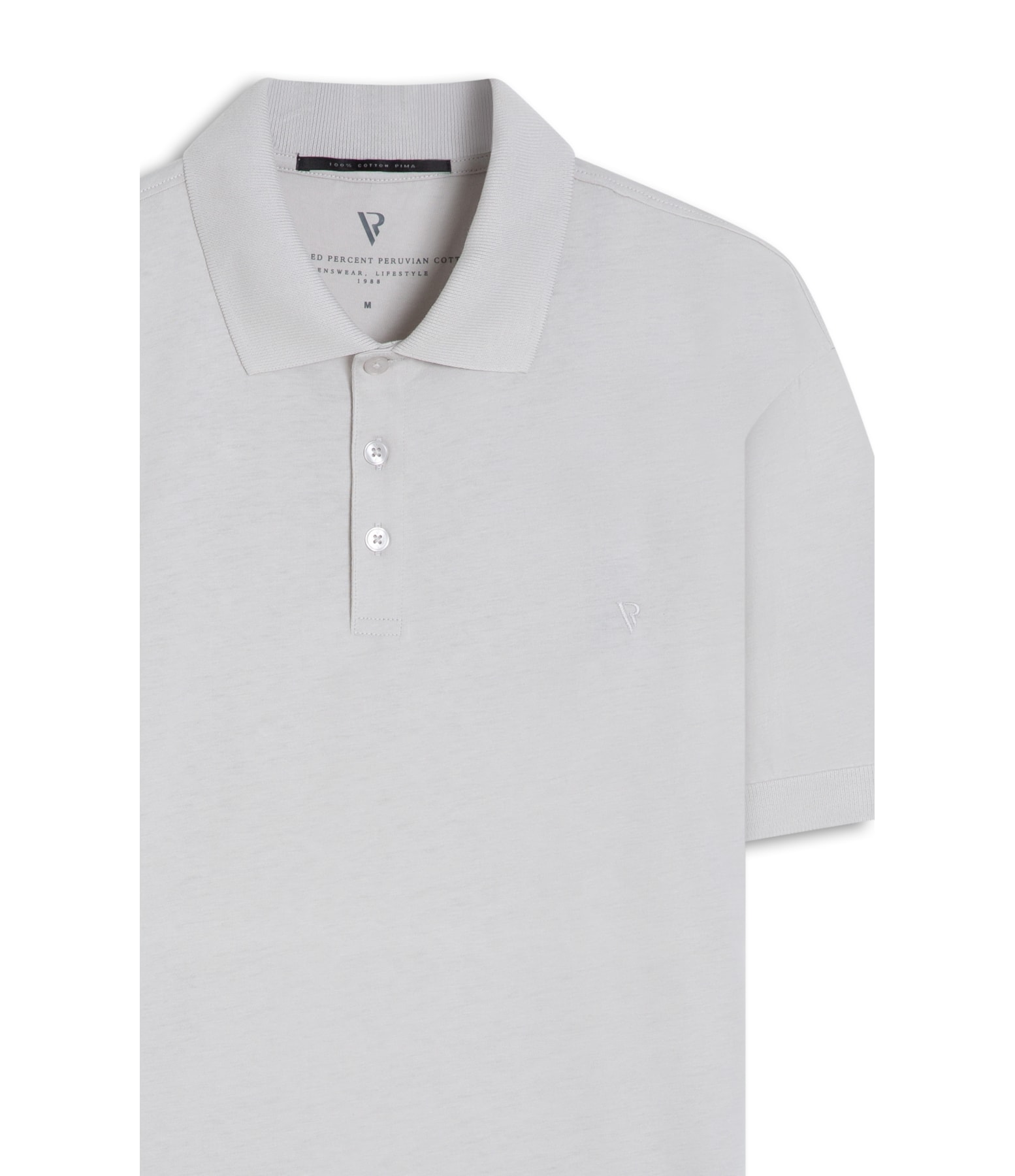 Polo Pima Cotton Prata