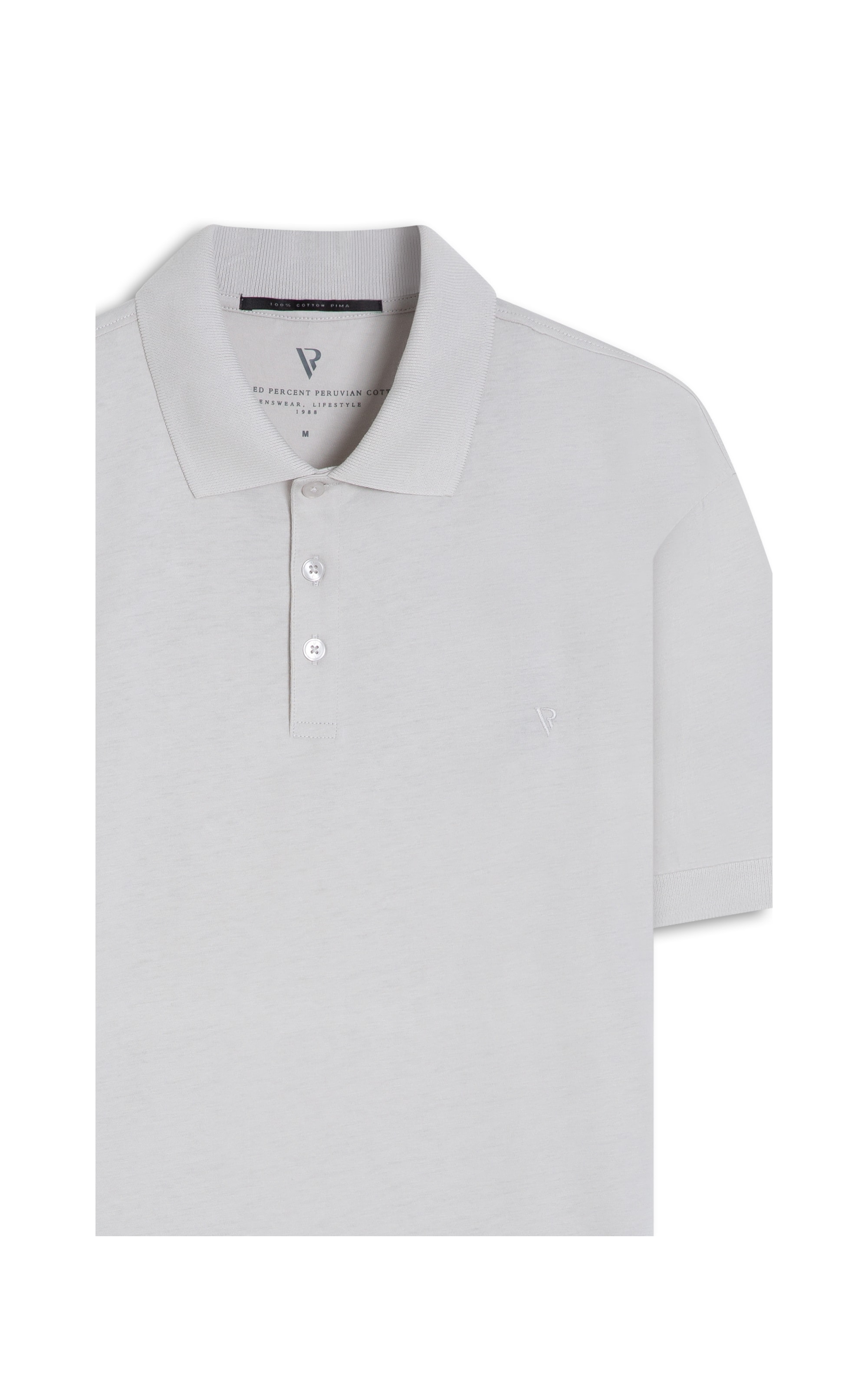 Polo Pima Cotton Prata