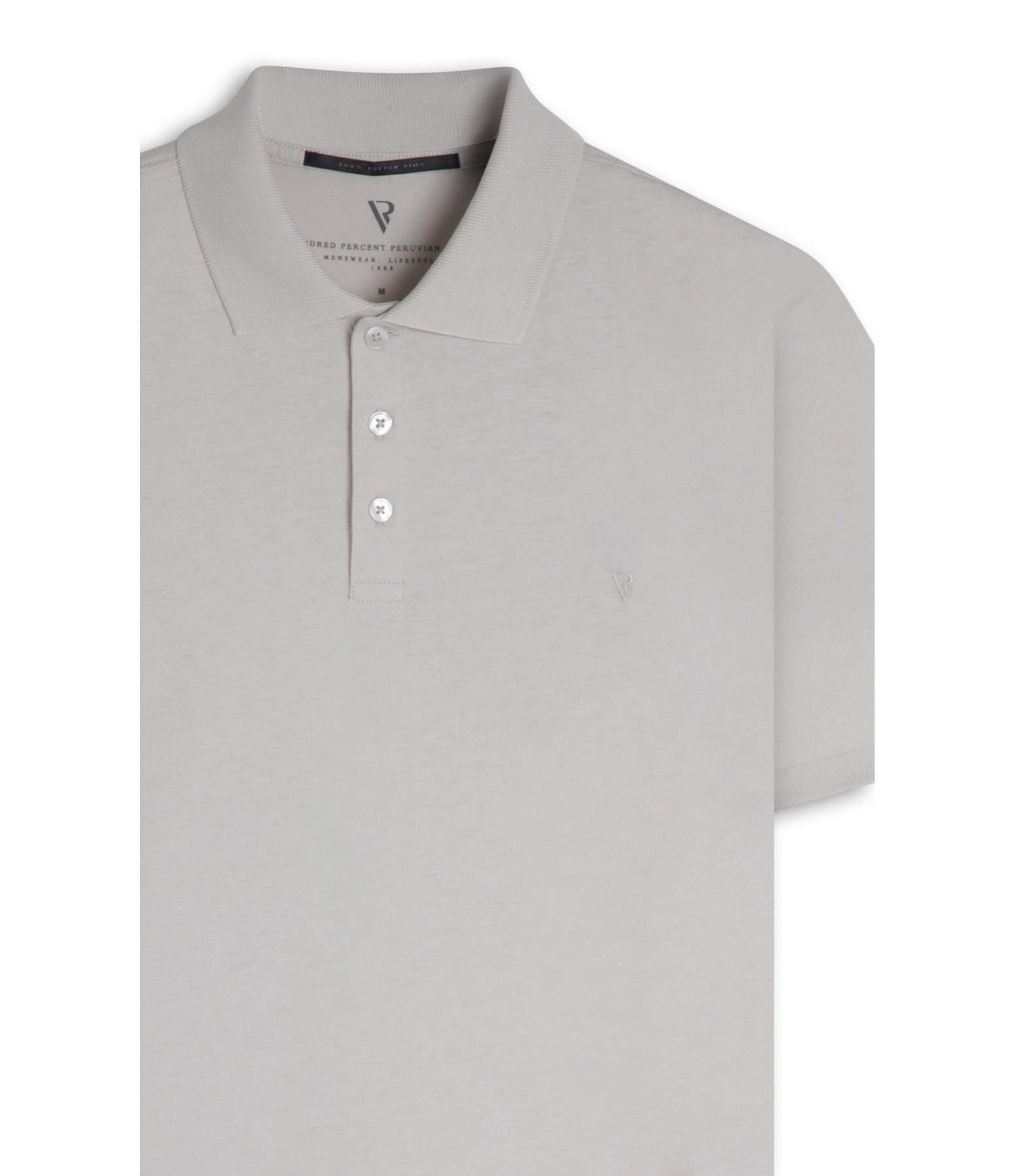 Polo Pima Cotton Prata
