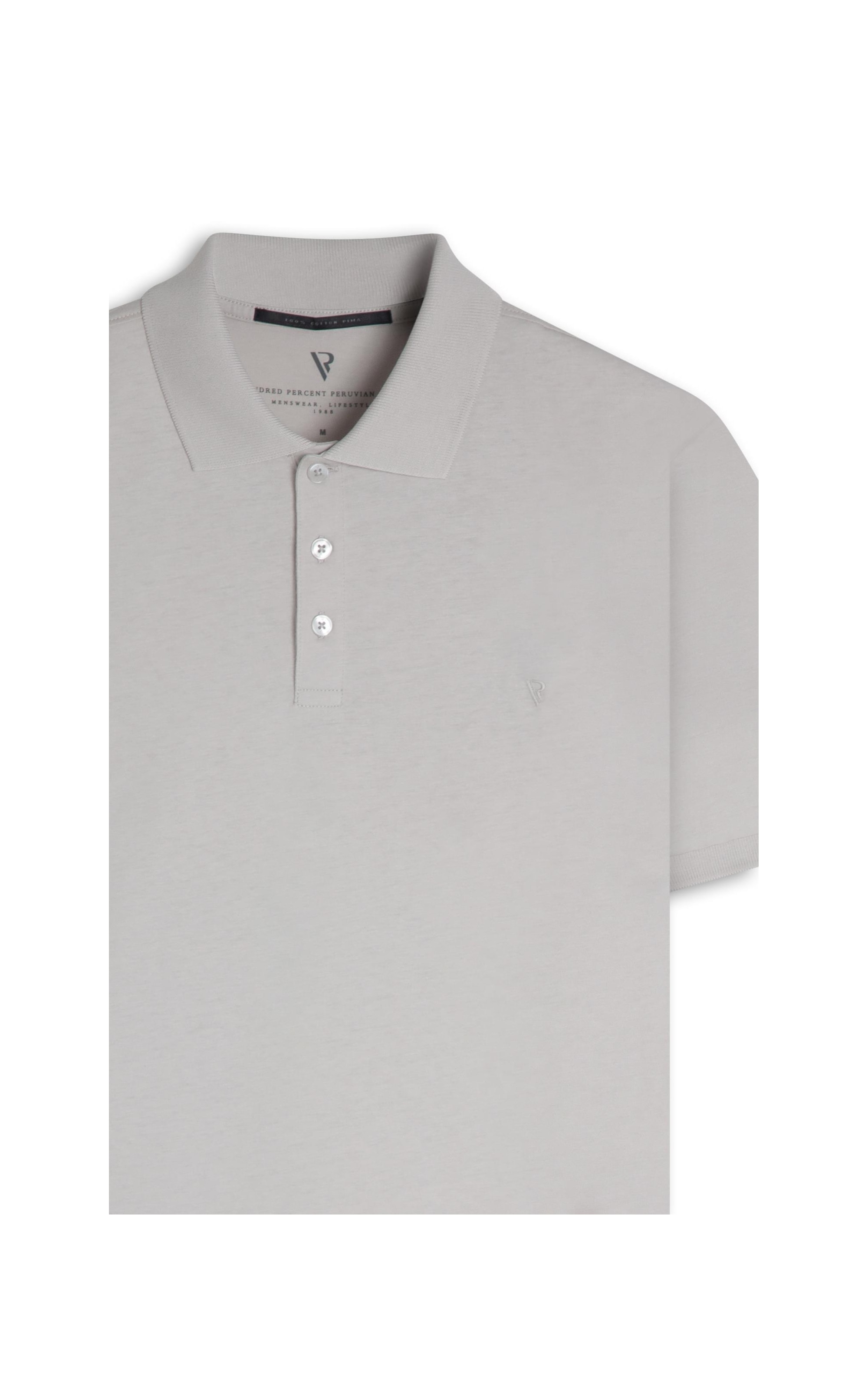 Polo Pima Cotton Prata