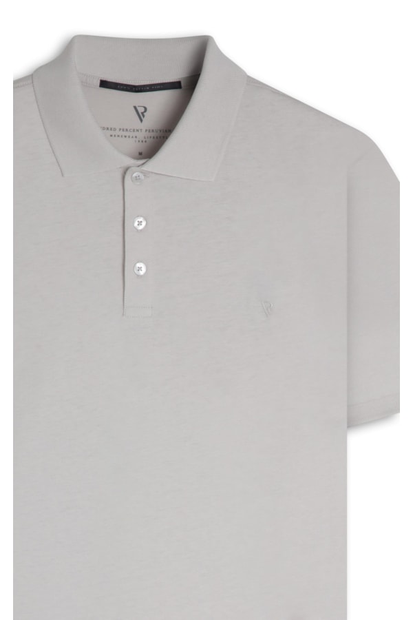 Polo Pima Cotton Prata