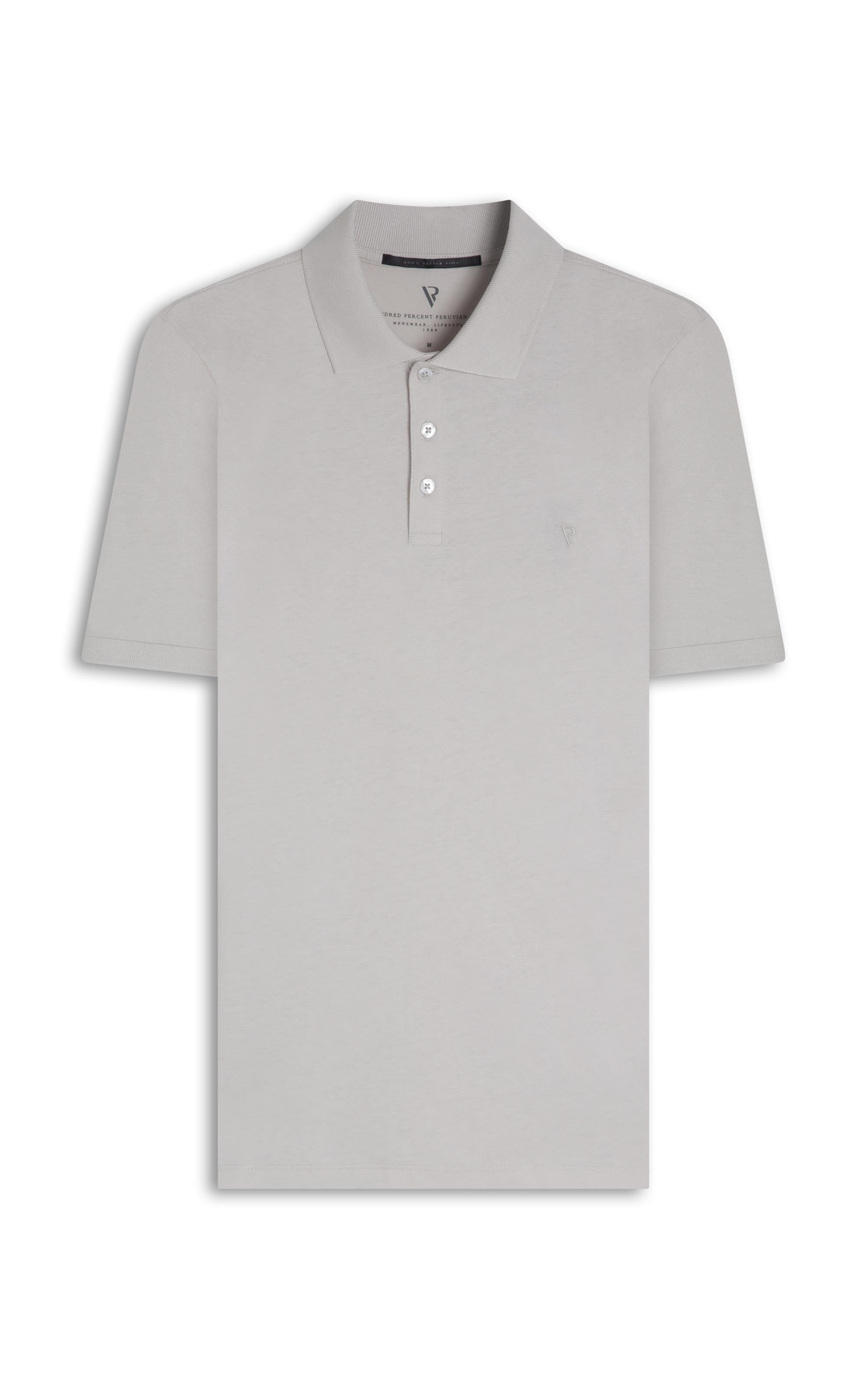 Polo Pima Cotton Prata