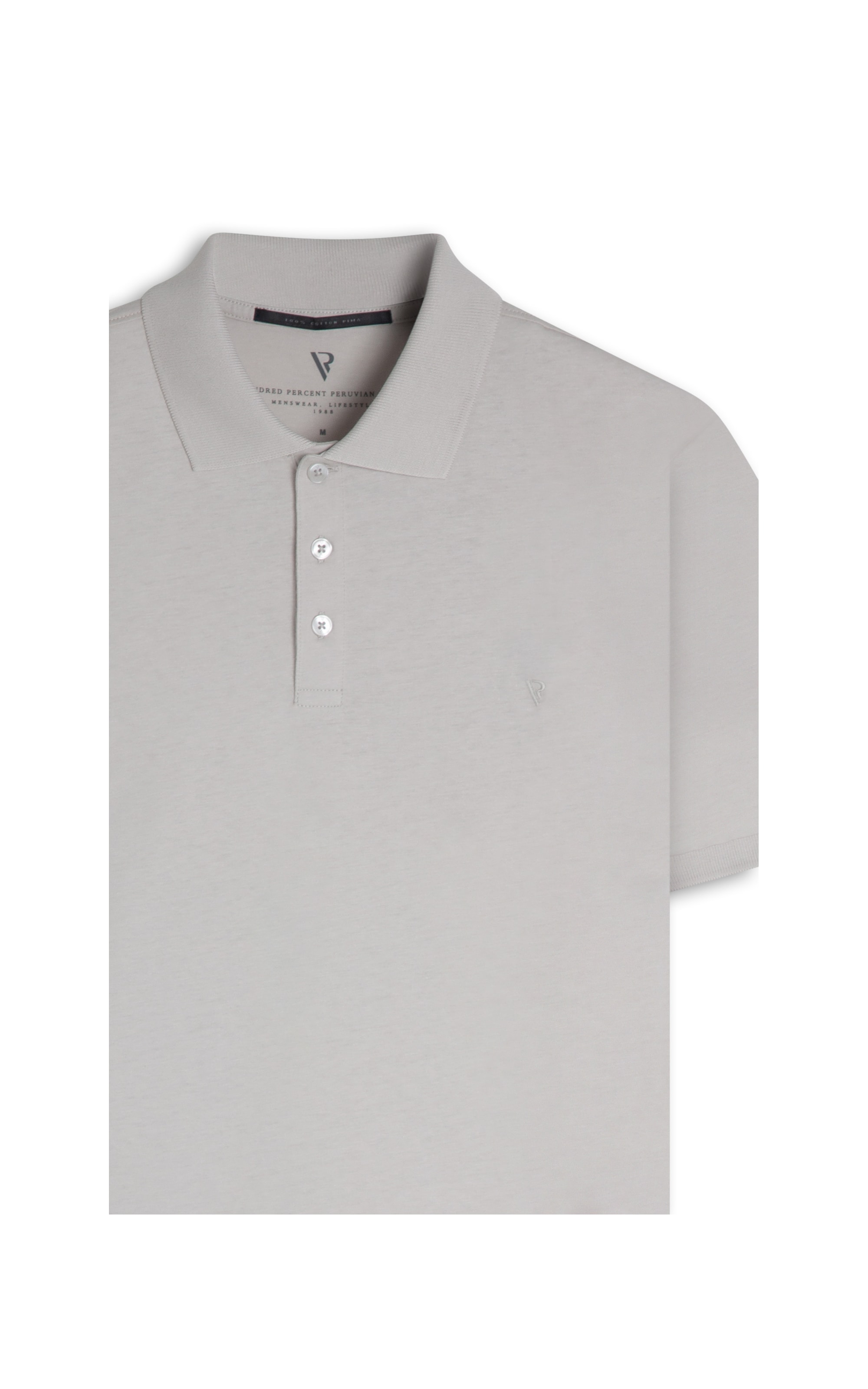 Polo Pima Cotton Prata