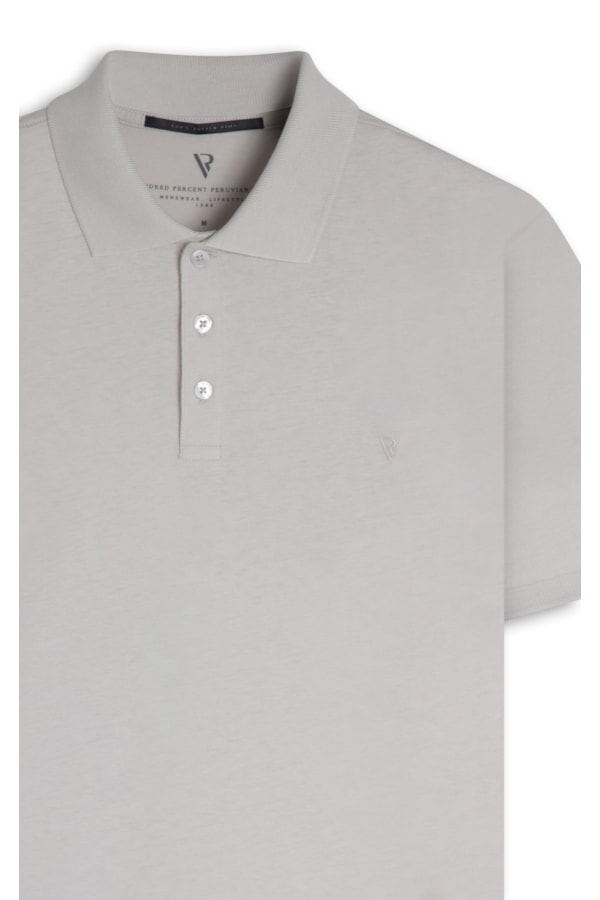 Polo Pima Cotton Prata i