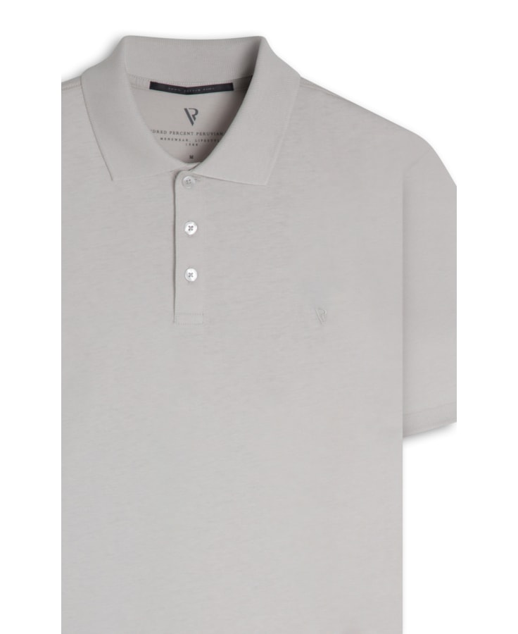 Polo Pima Cotton Prata i