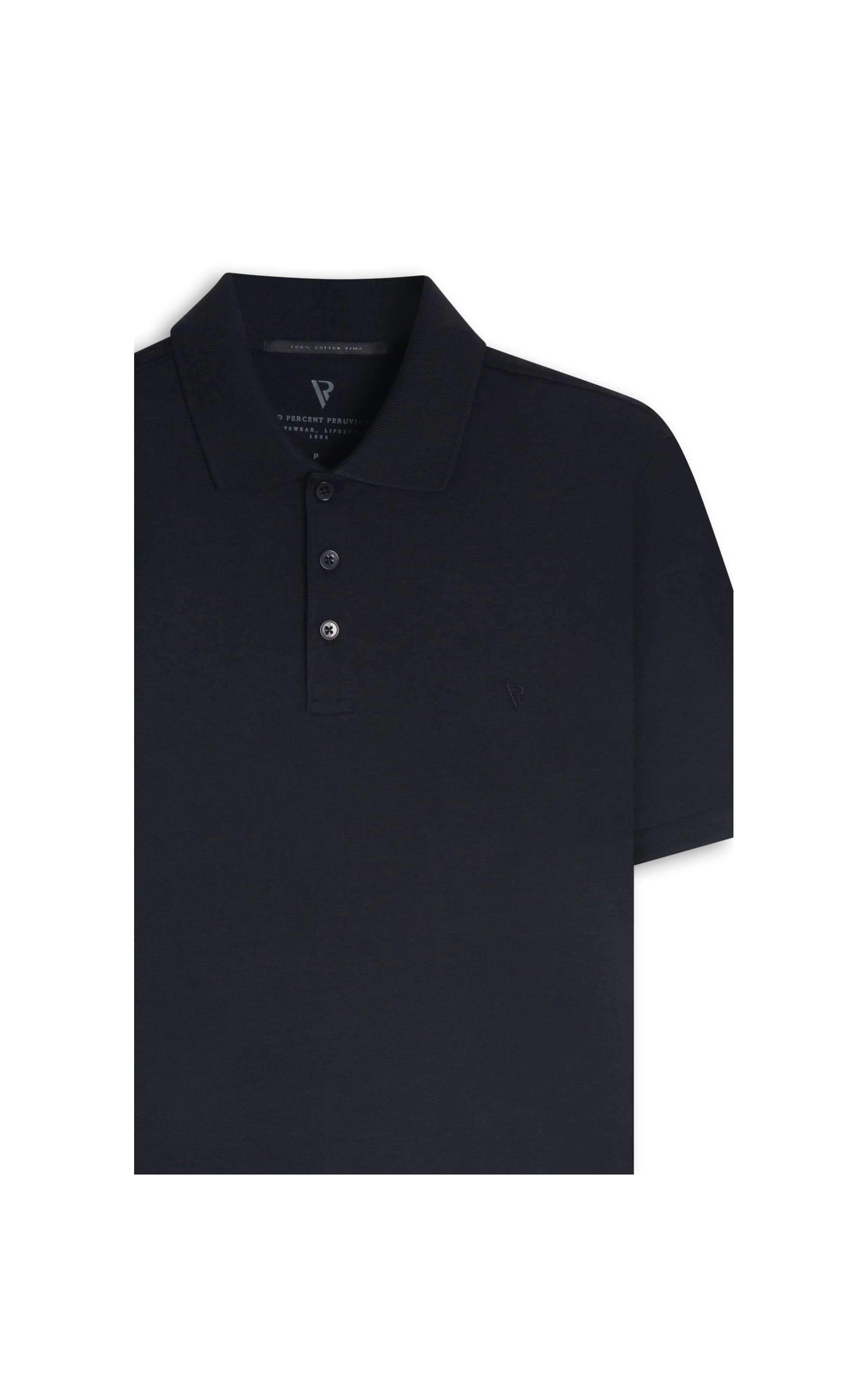 Polo Pima Cotton Preto