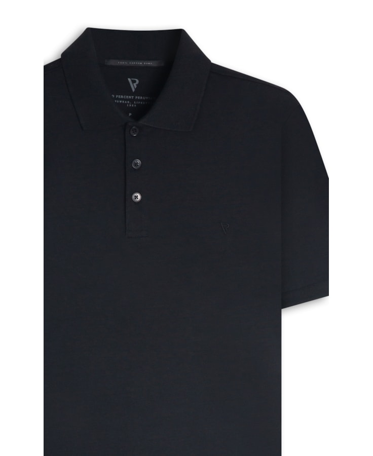 Polo Pima Cotton Preto i