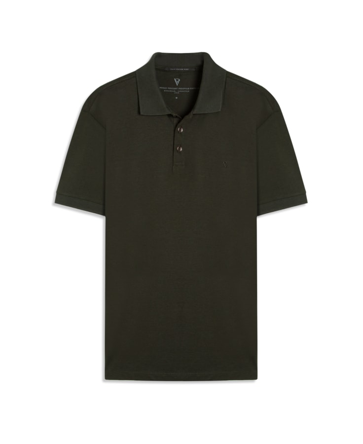 Polo Pima Cotton Verde Militar
