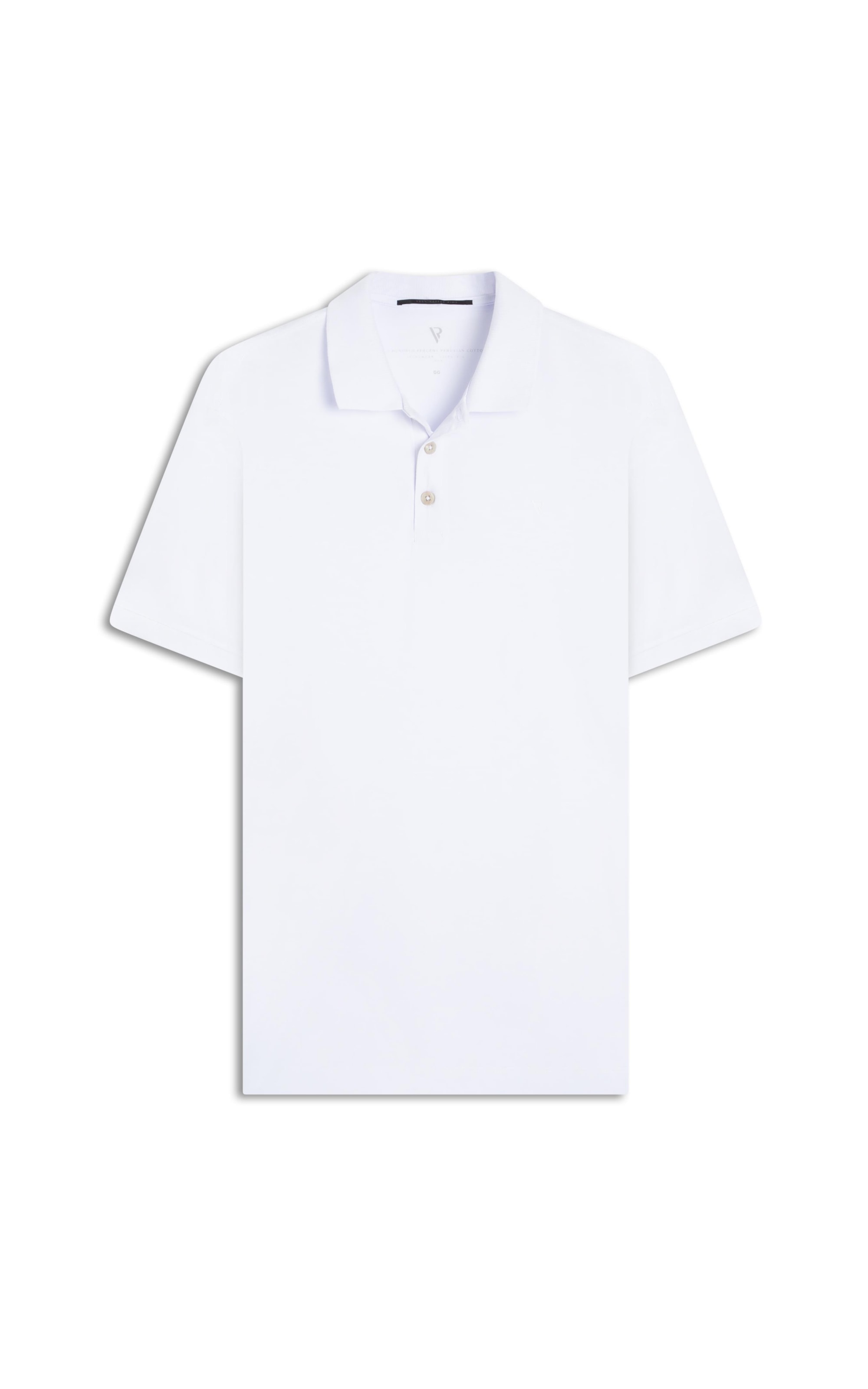 Polo Pima Gola Retilínea Branco
