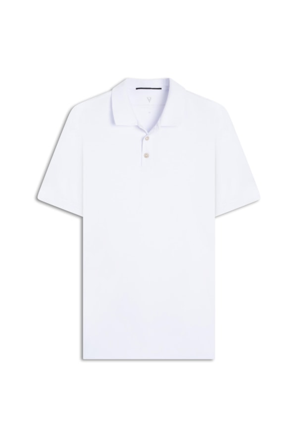 Polo Pima Gola Retilínea Branco