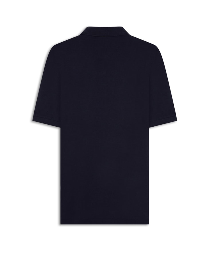 Polo Pima Gola Retilínea Dark Navy
