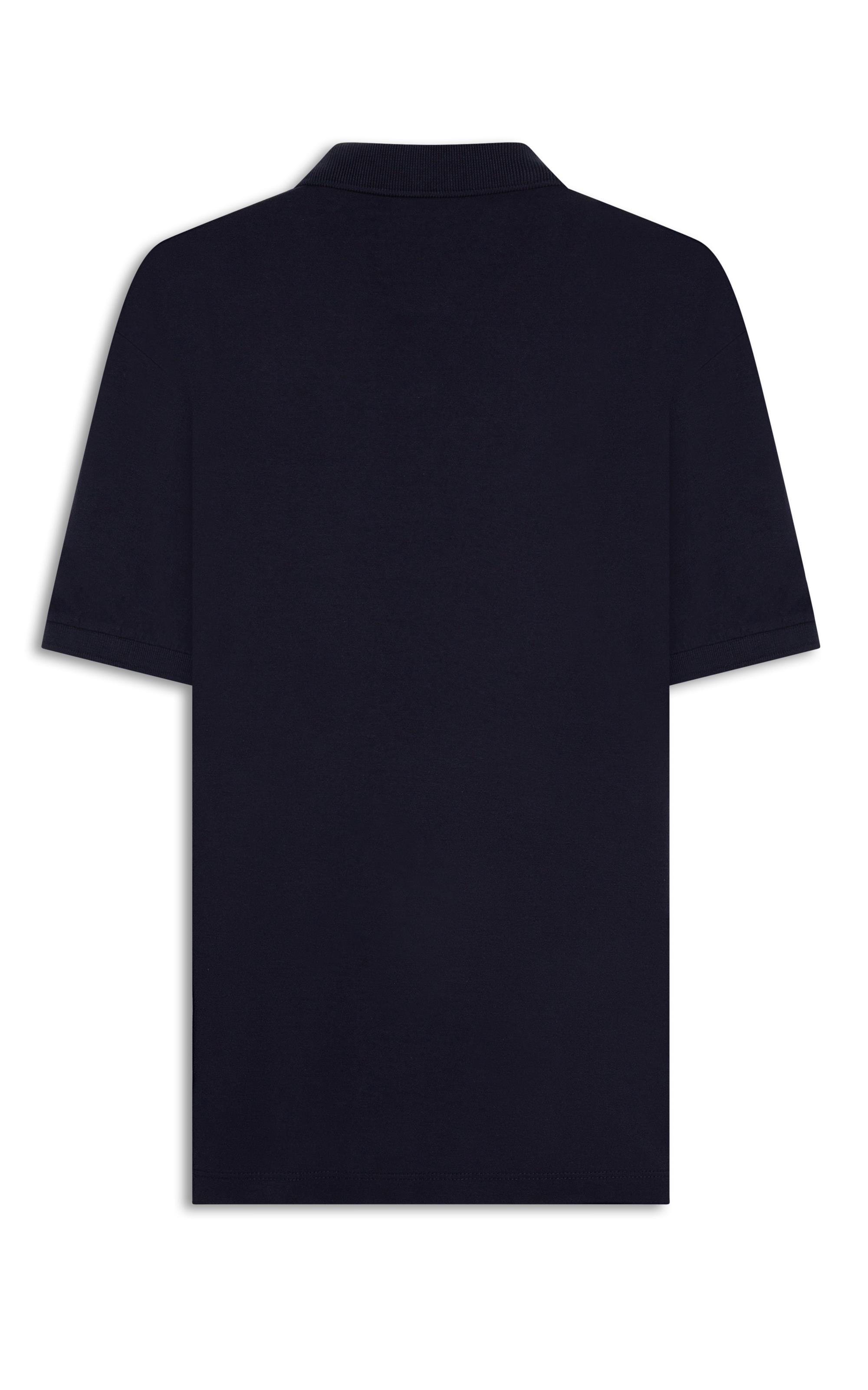 Polo Pima Gola Retilínea Dark Navy