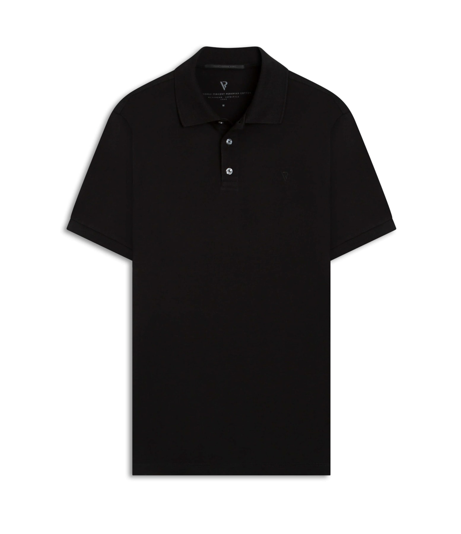 Polo Pima Gola Retilínea Preto