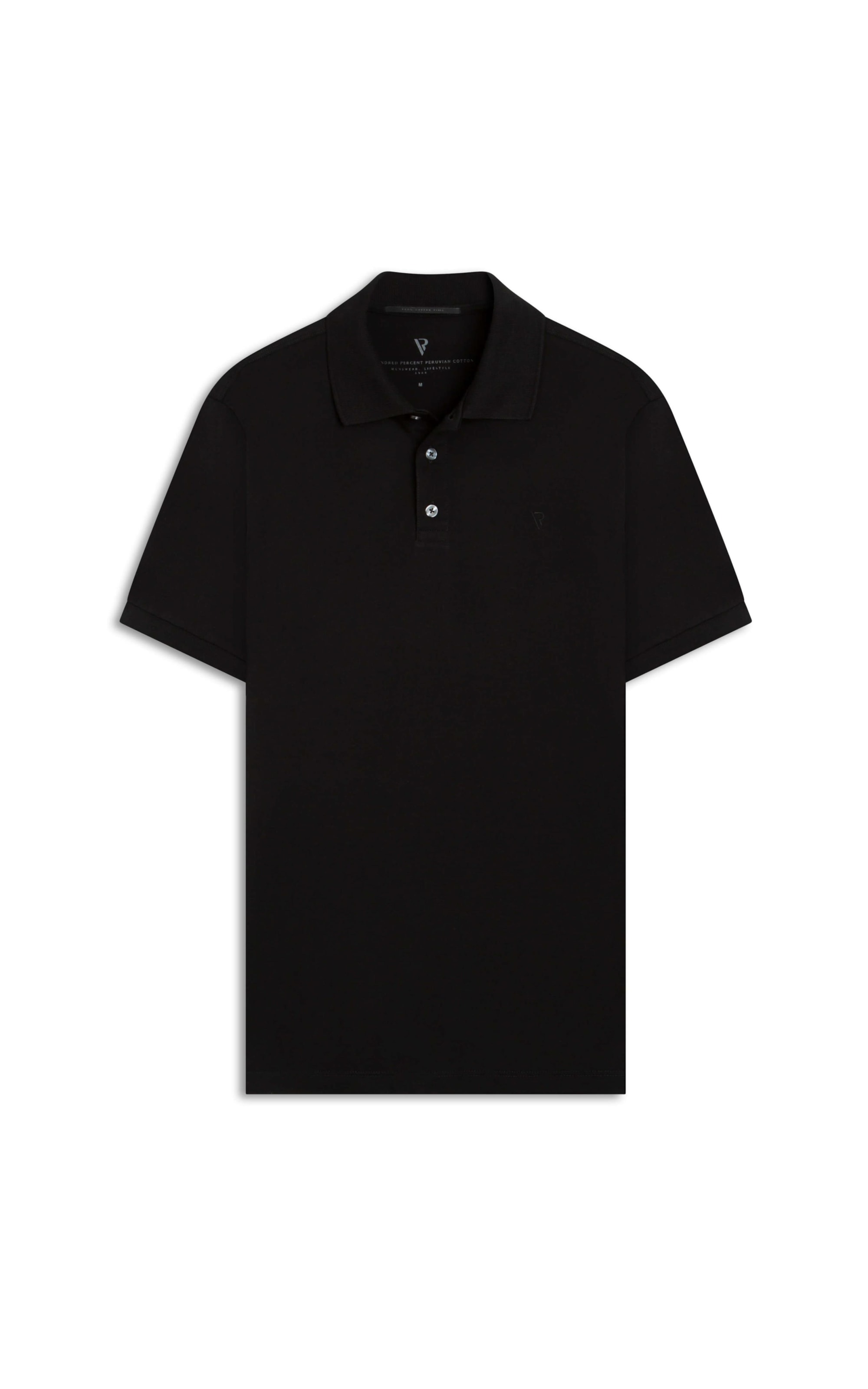Polo Pima Gola Retilínea Preto