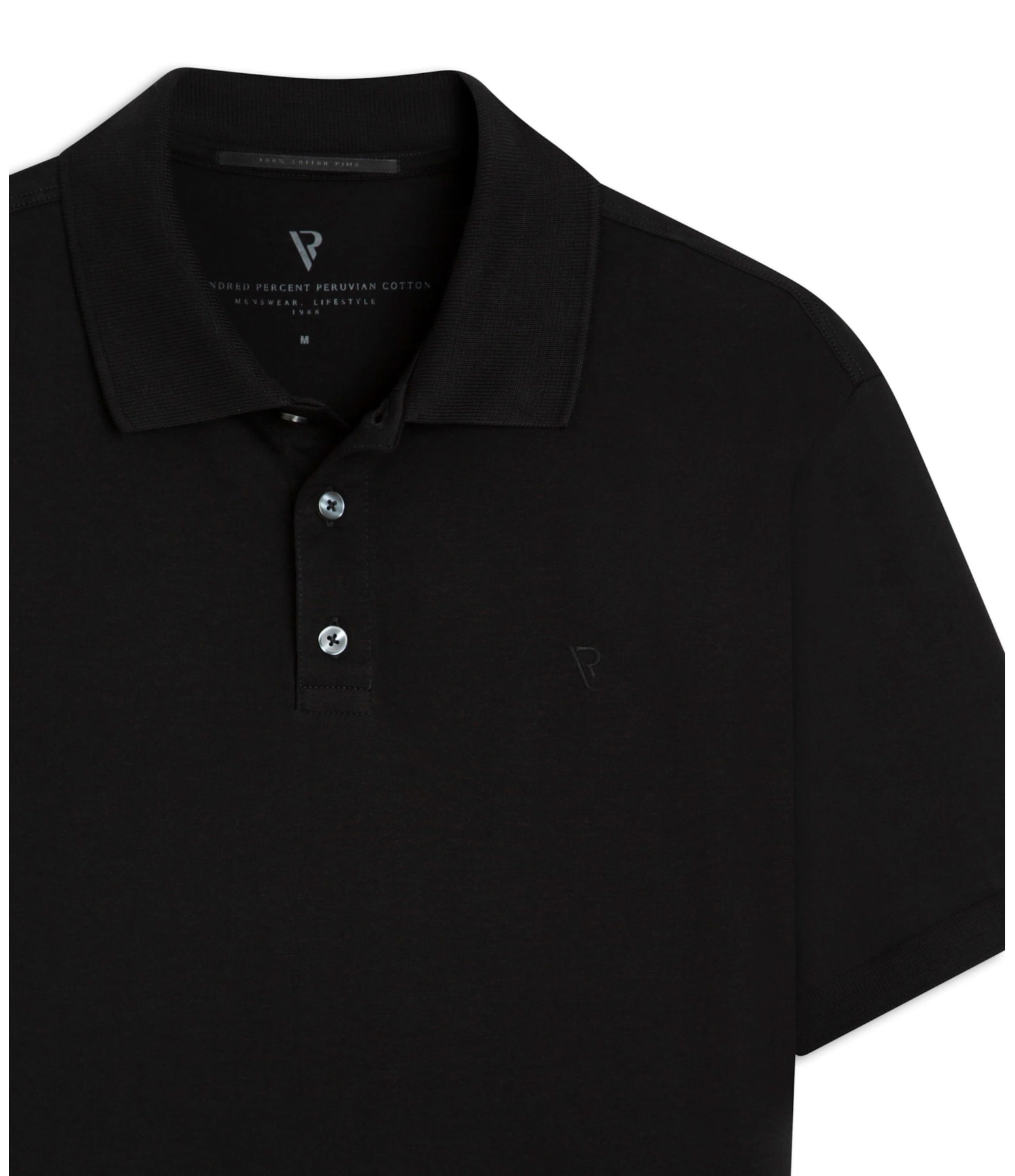 Polo Pima Gola Retilínea Preto