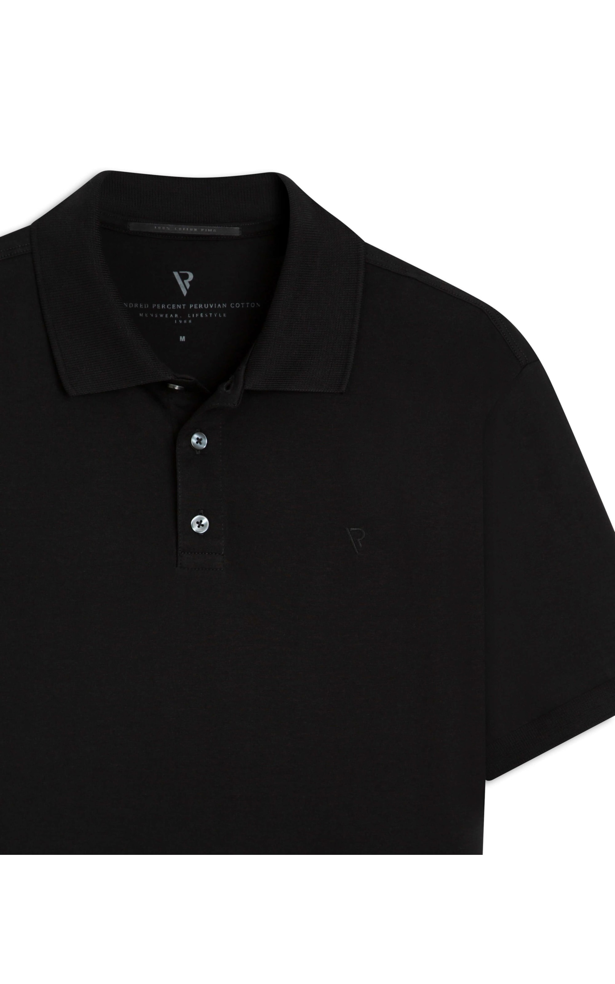 Polo Pima Gola Retilínea Preto