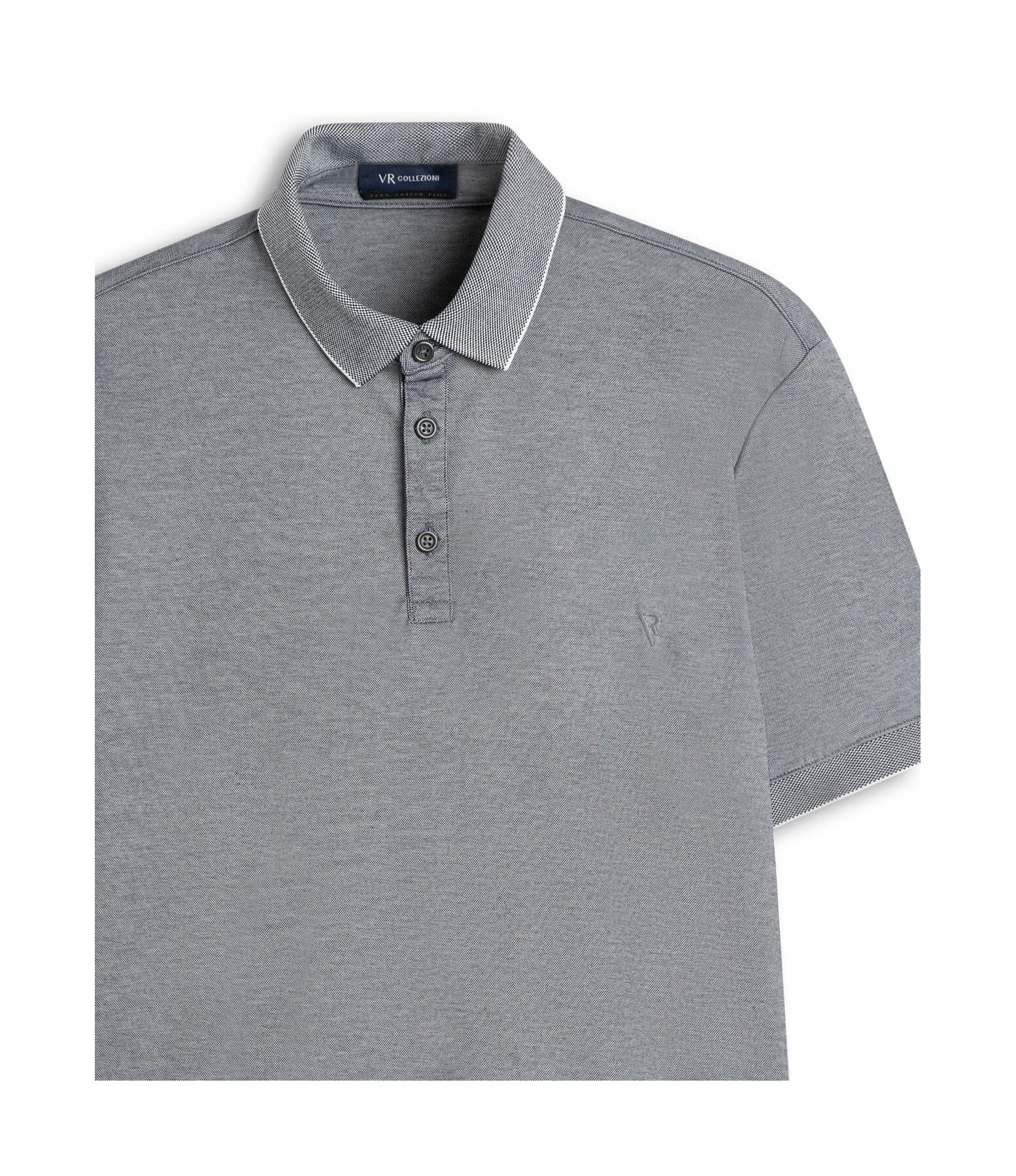 Polo Pima Interlock Azul Escuro