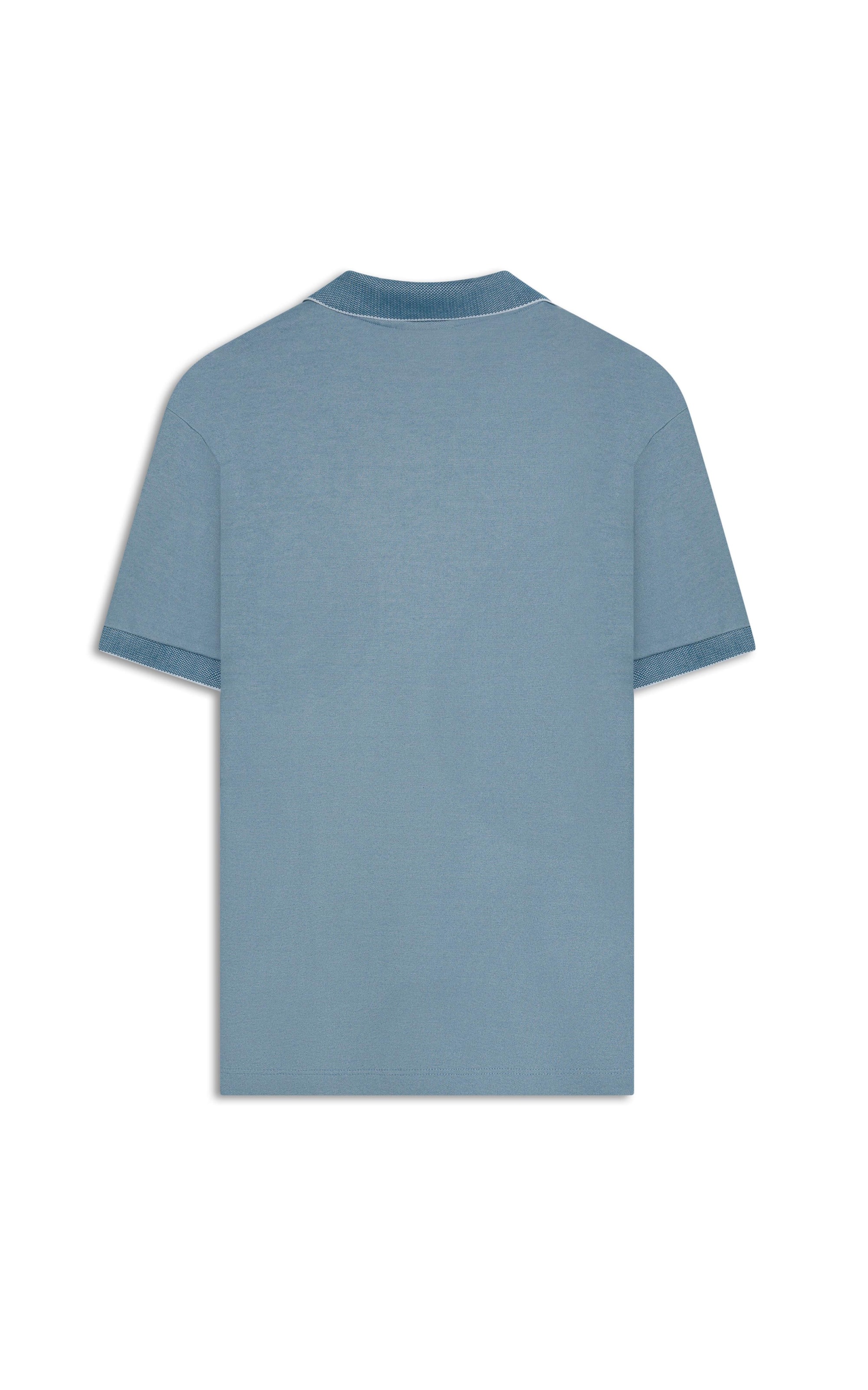 Polo Pima Interlock Azul Seco