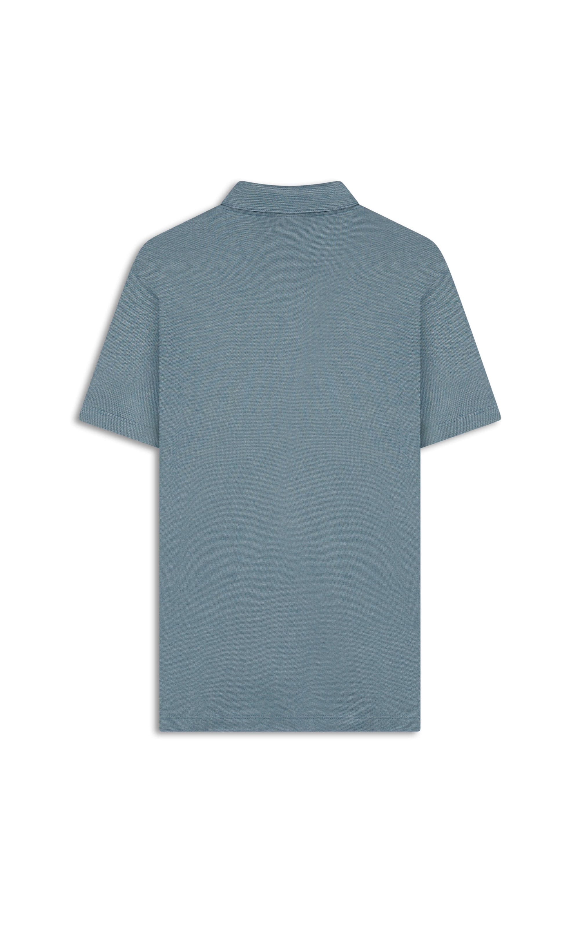 Polo Pima Interlock Azul Seco