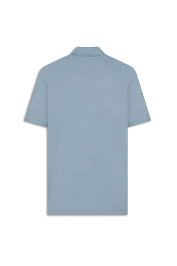 Polo Pima Interlock Azul Seco