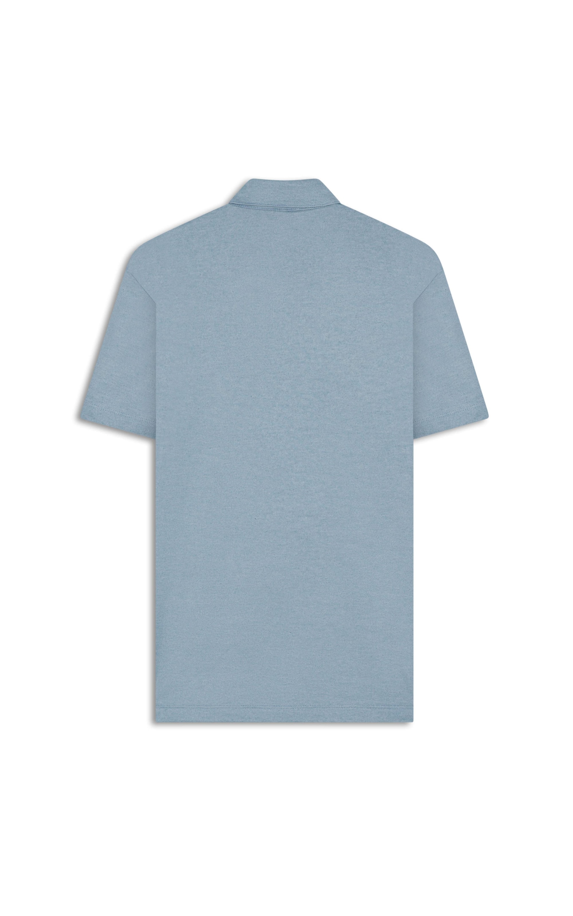 Polo Pima Interlock Azul Seco