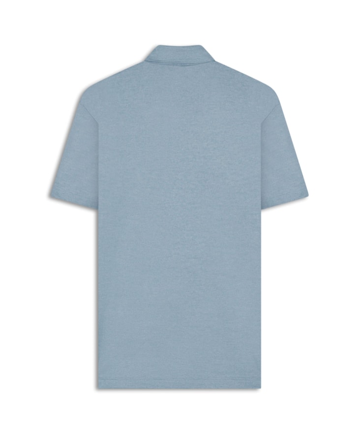 Polo Pima Interlock Azul Seco
