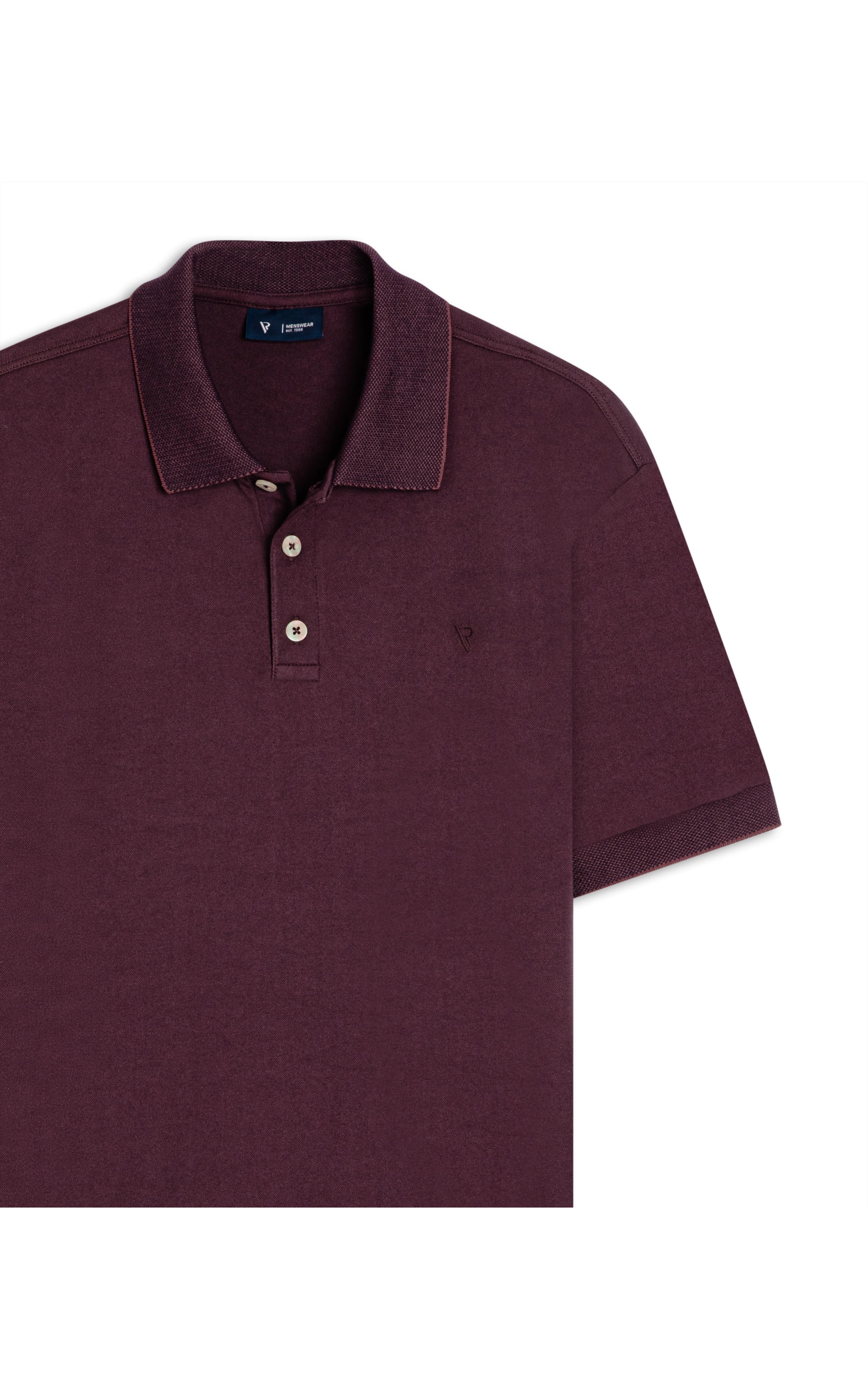 Polo Pima Interlock Bas Dark Wine