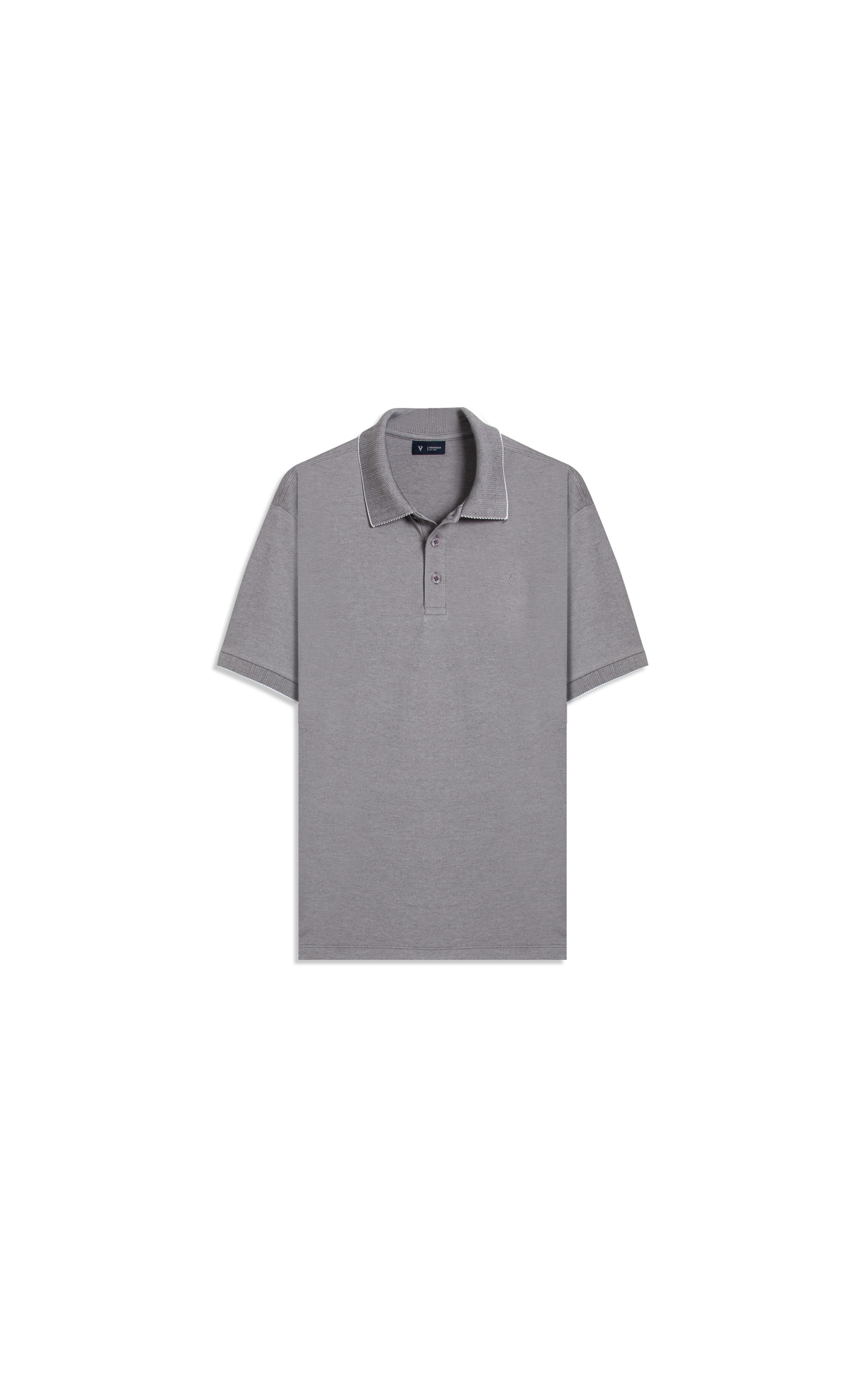 Polo Pima Interlock Cinza